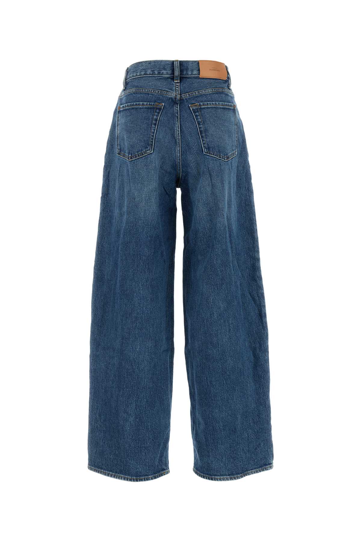 7 For All Mankind Crystal-embellished Low Slung High-rise Jeans In Midblue