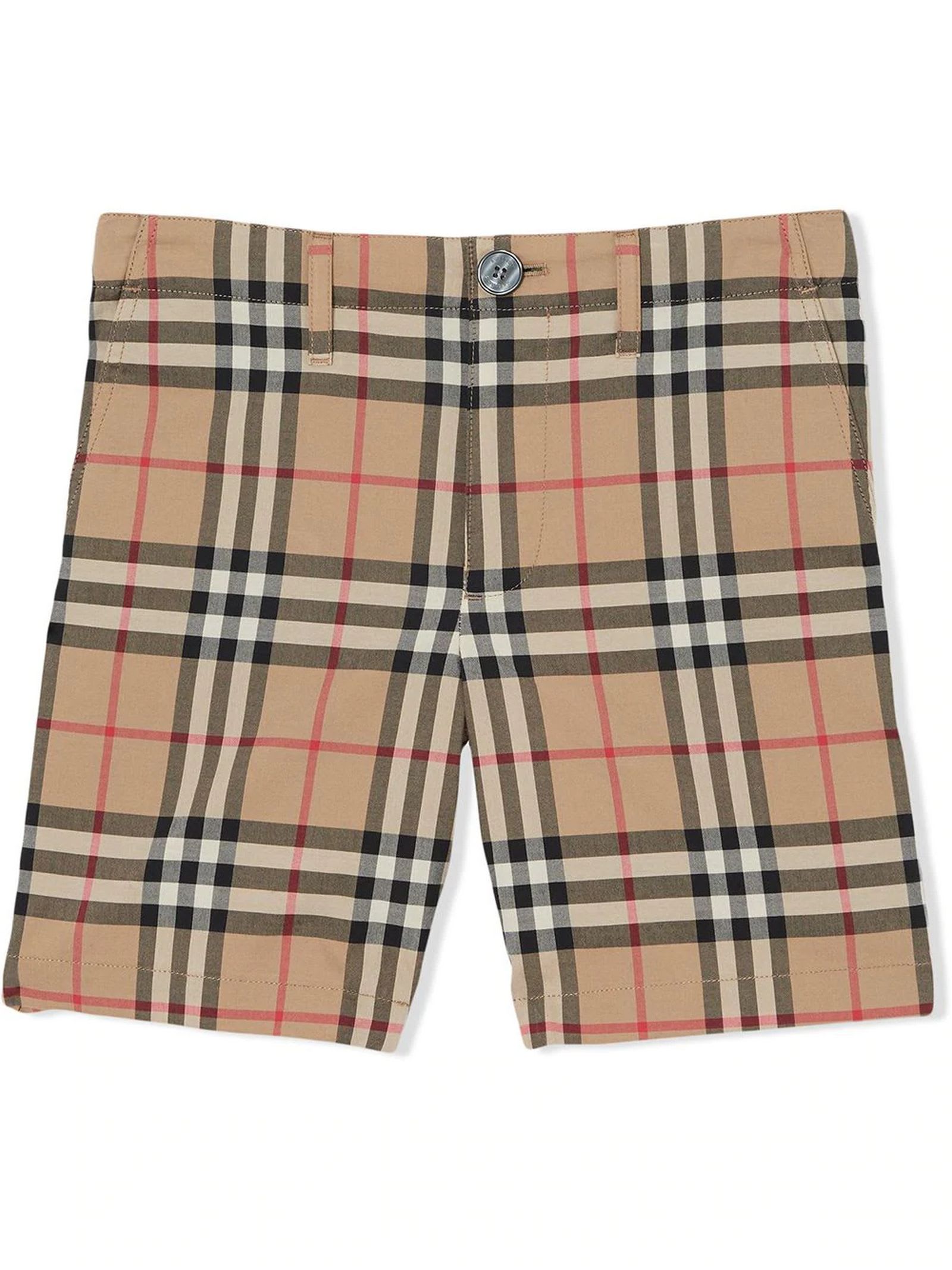 Burberry Beige Cotton Vintage Check Shorts