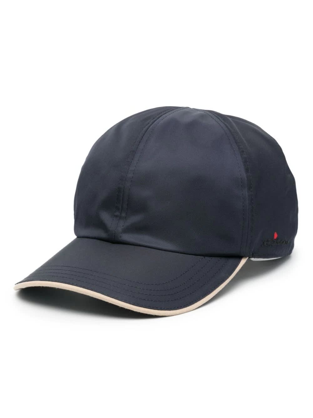 Night Blue Nylon Baseball Hat With Logo