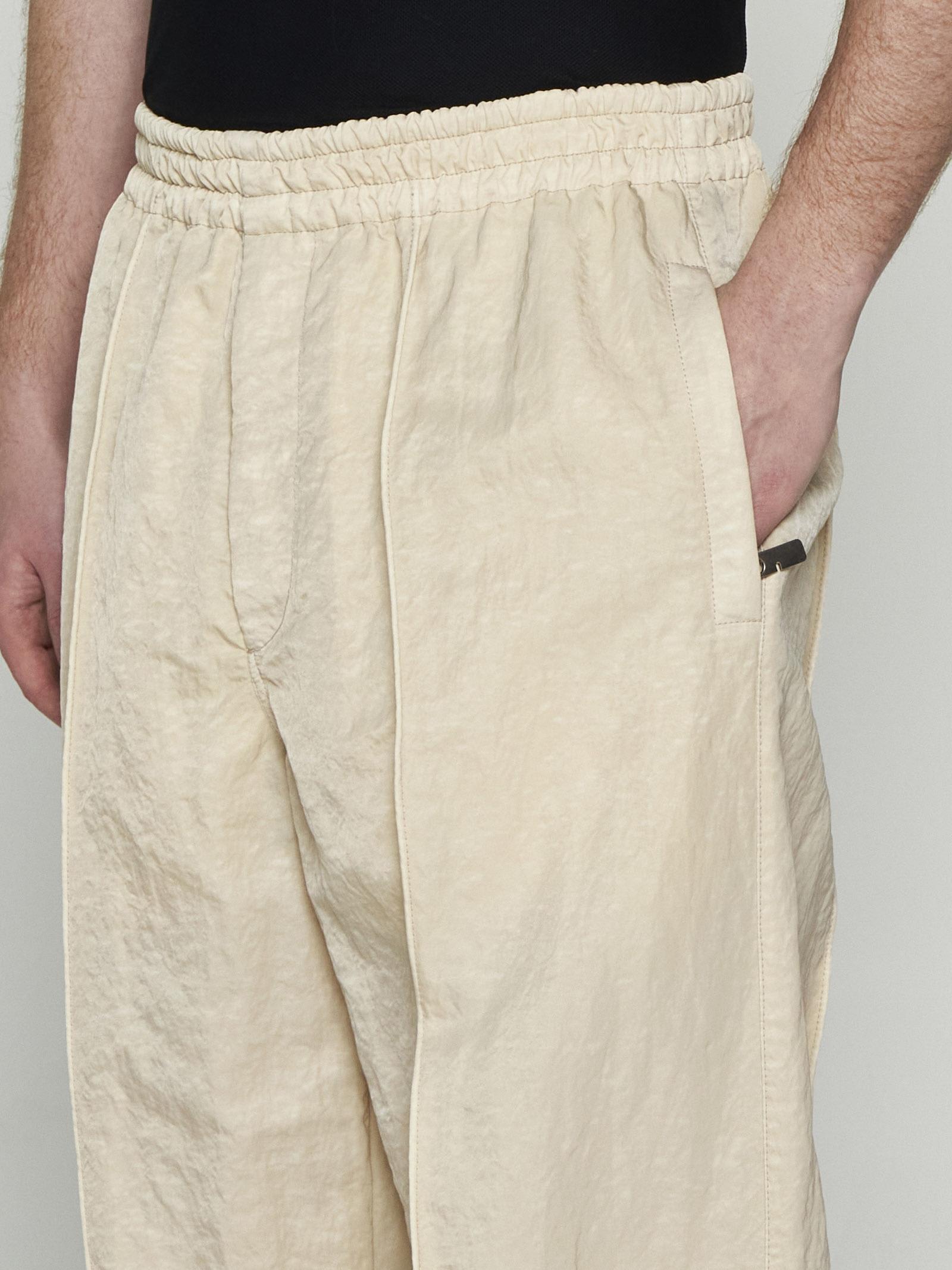 Shop Burberry Nylon Sweatpants In Soap