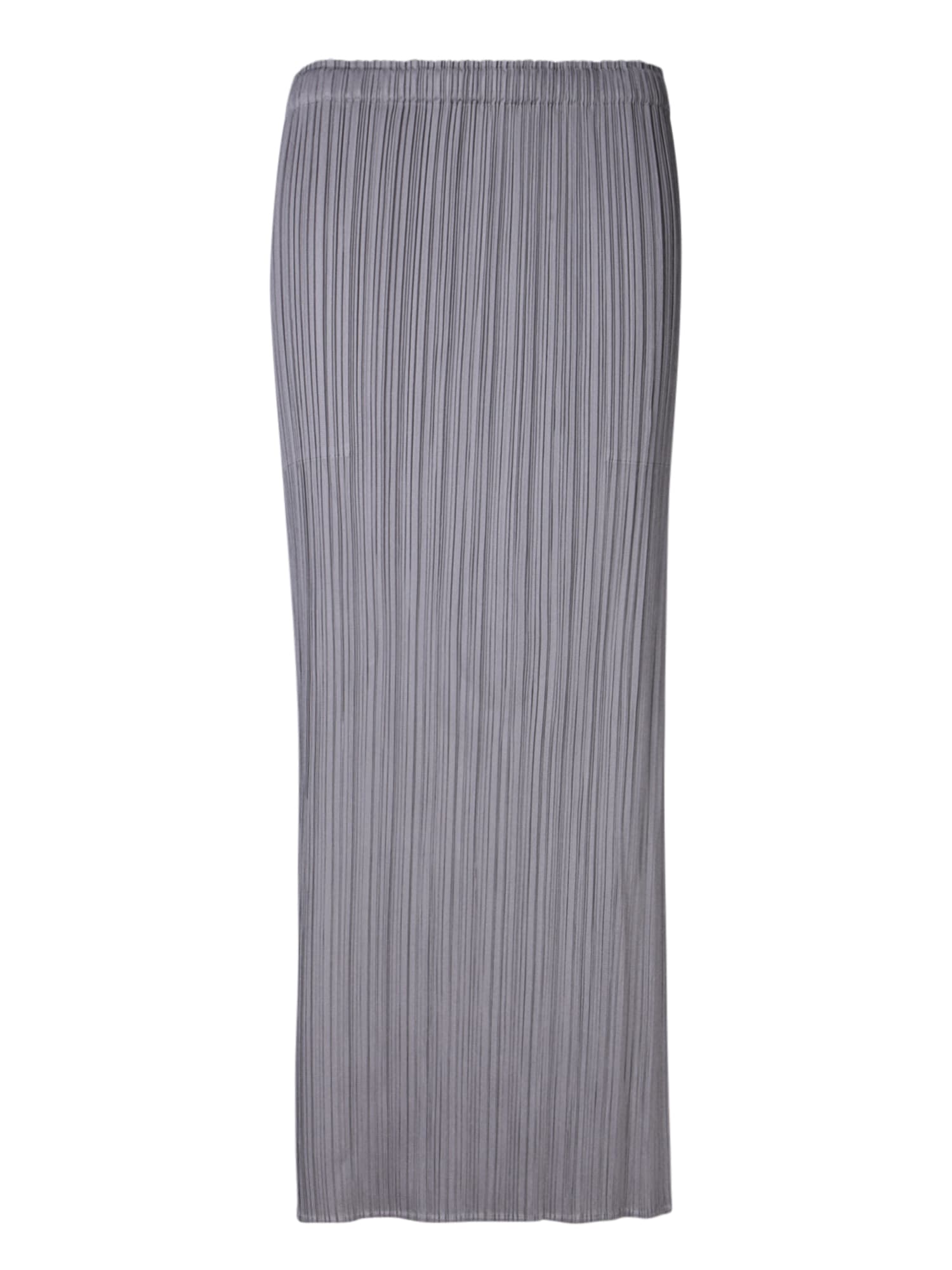 Issey Miyake Gray Basics Midi Skirt In Grey