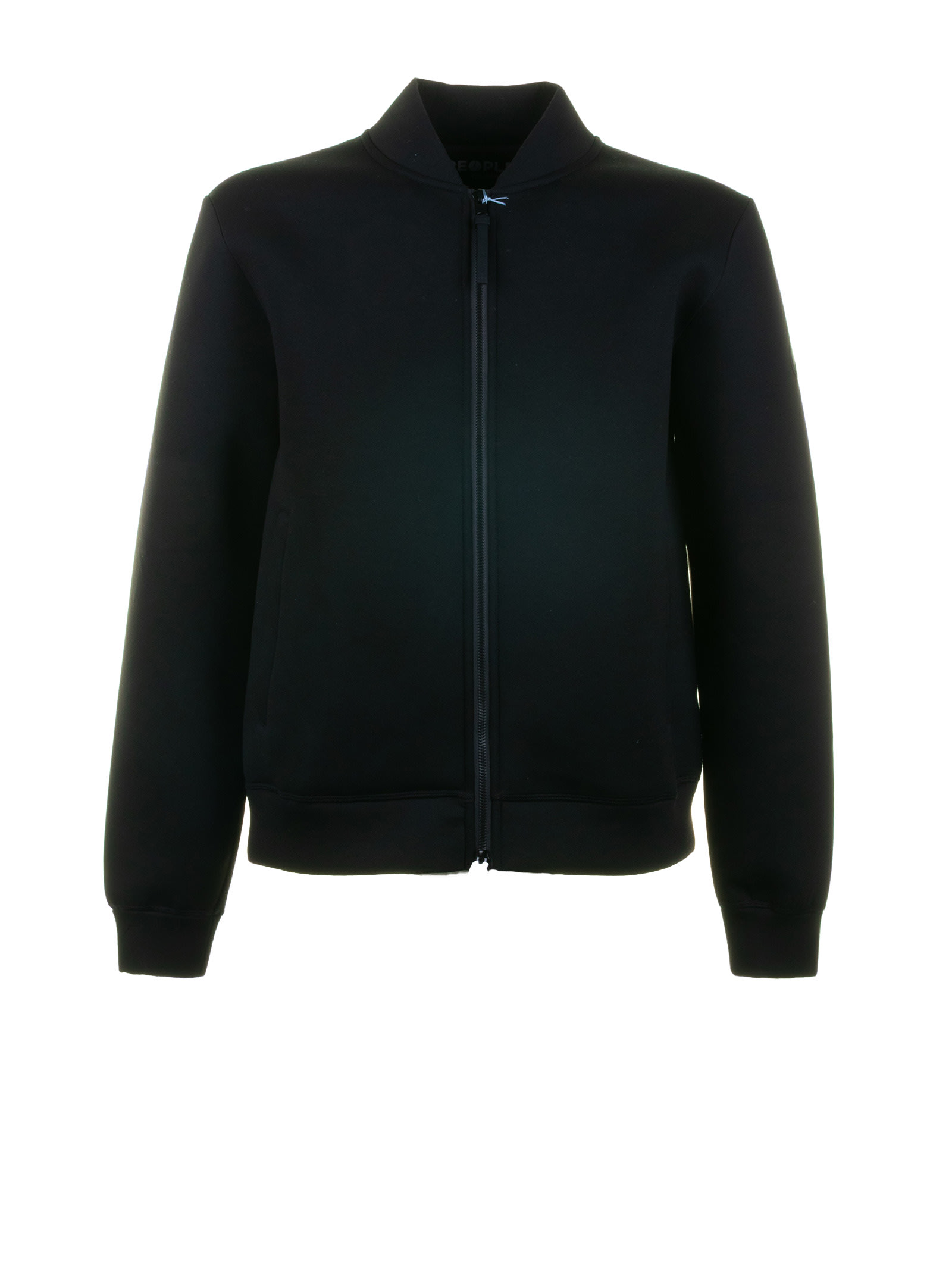People Of Shibuya Basko Zip Bomber Jacket In Black
