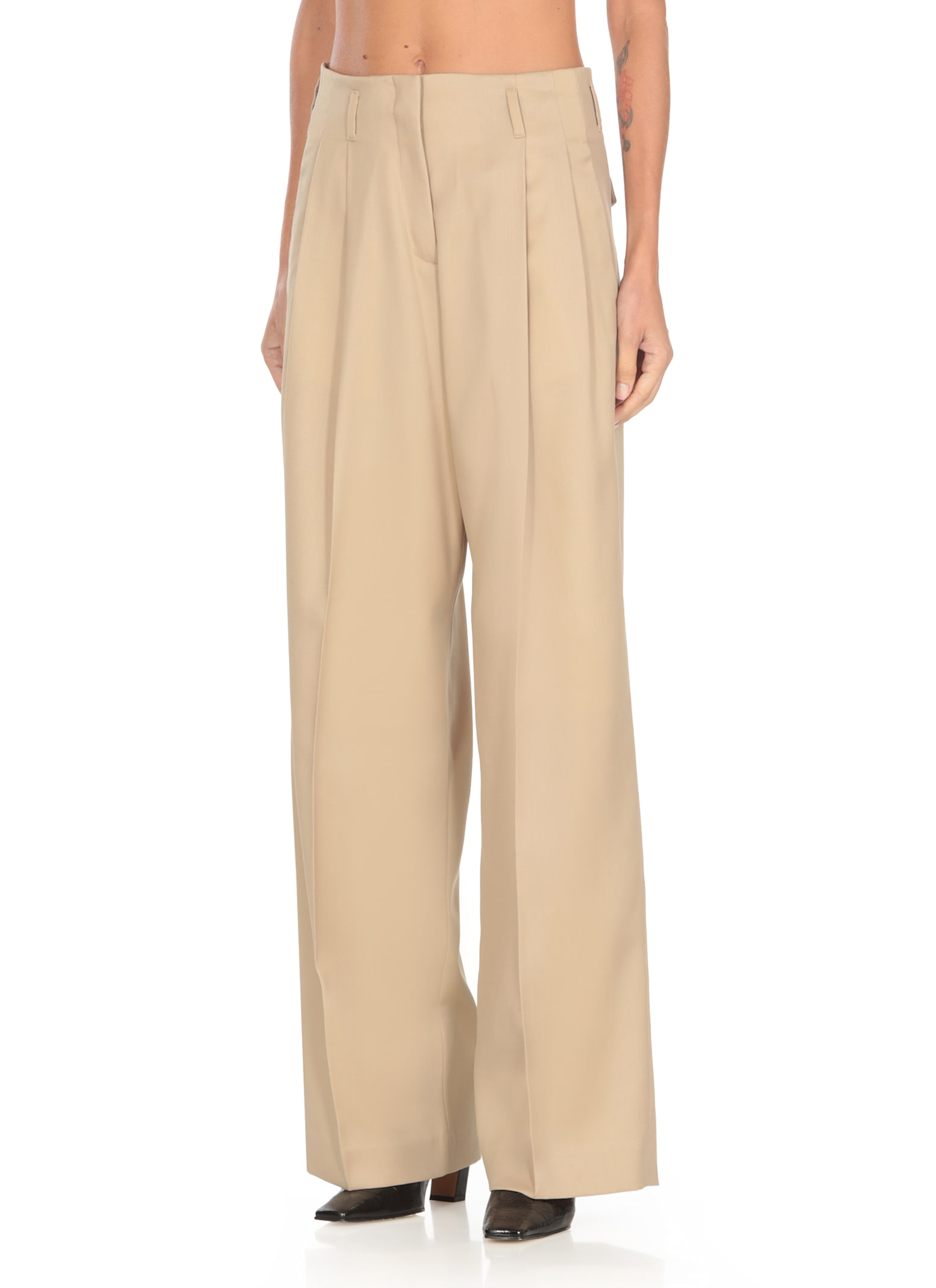 Shop Golden Goose Flavia Pants In Beige