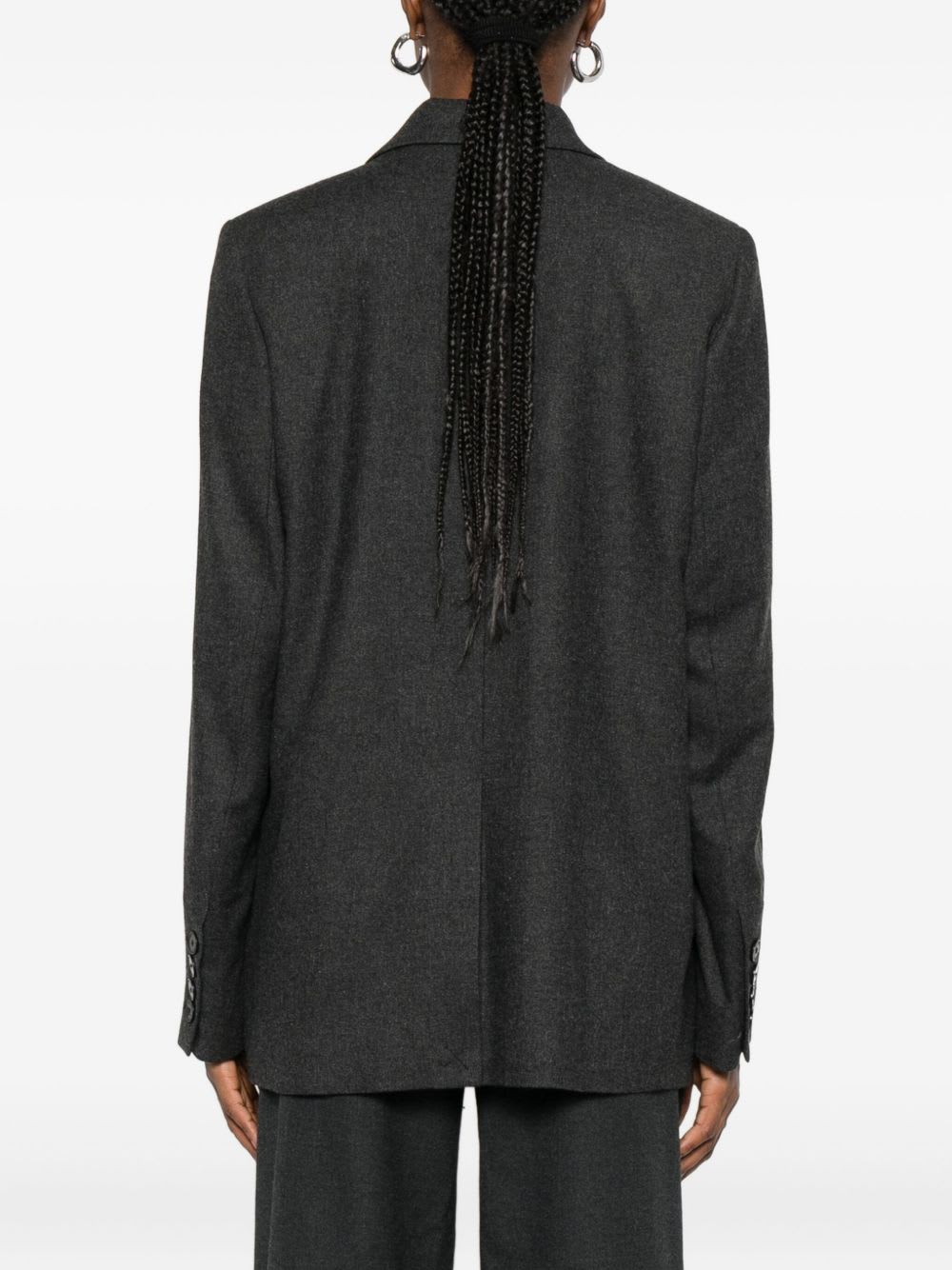 Closed Wool Blend Double-breasted Jacket In Gray