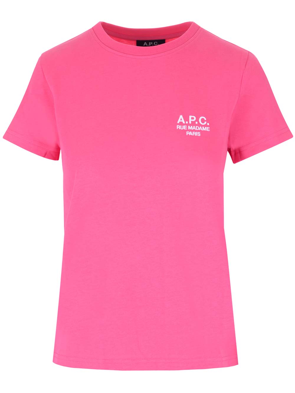 Apc New Denise Cotton Crew-neck T-shirt In Fuchsia