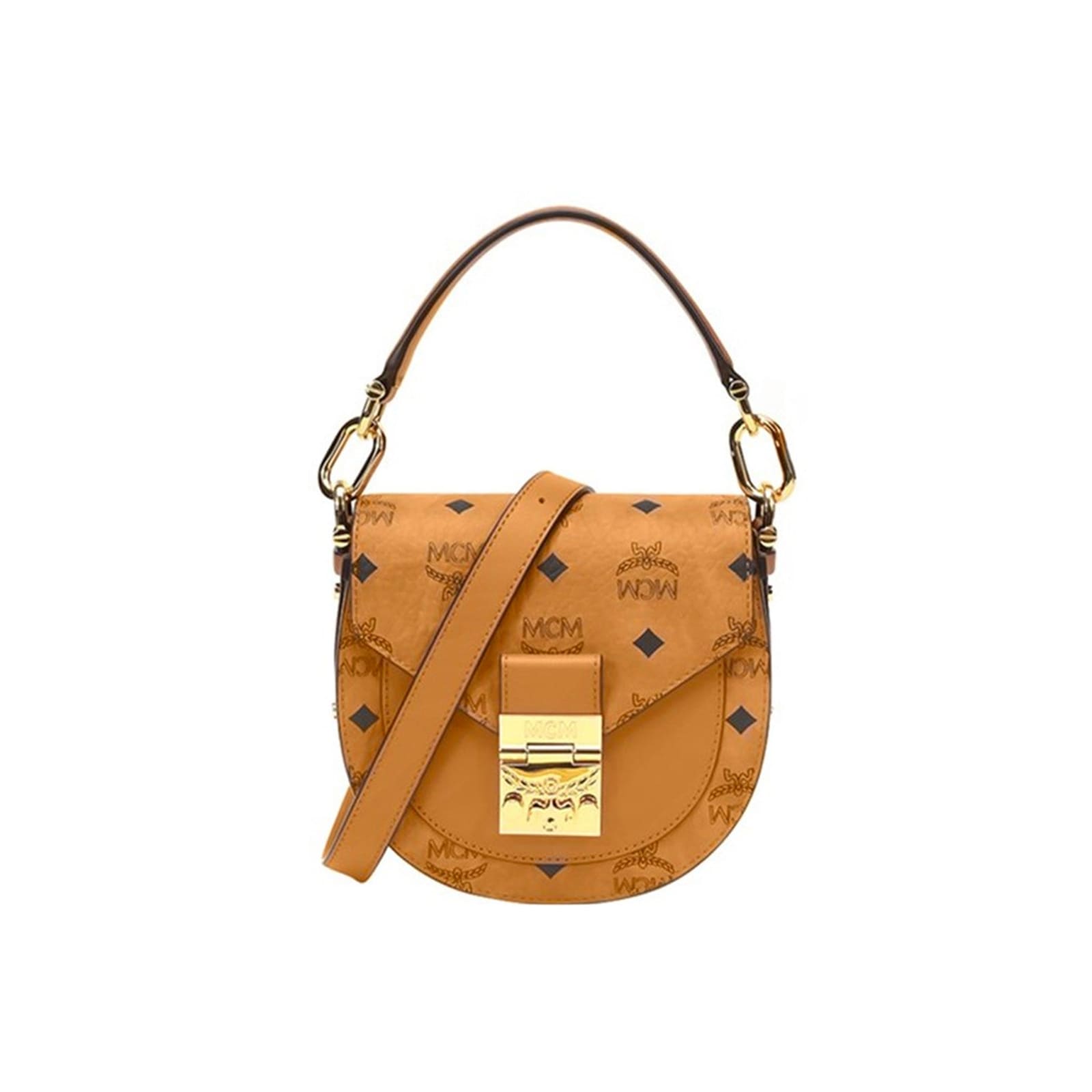 Mcm Kl Visetos Mini Crossbody Bag In Brown