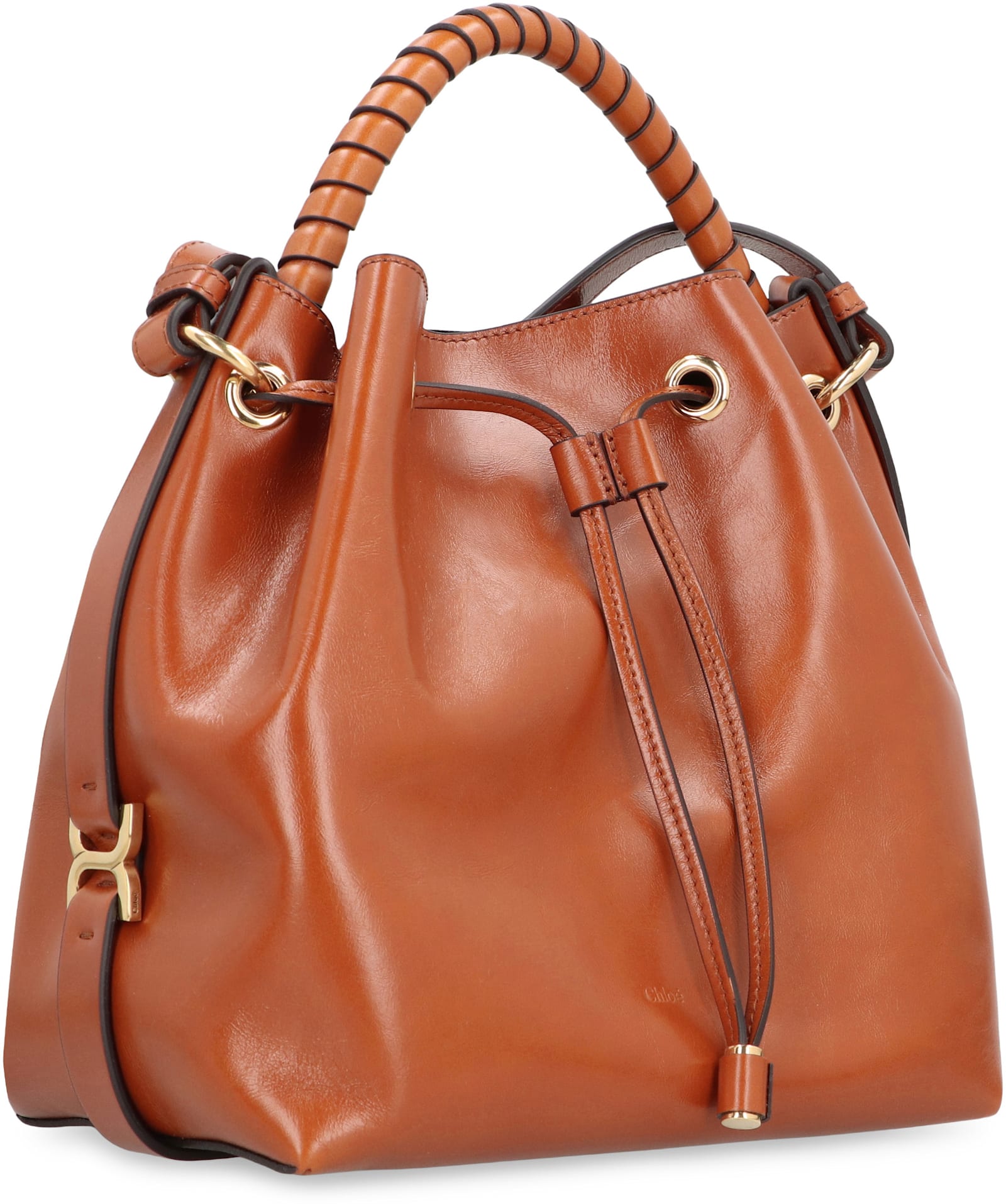 Chloé Bucket Bag Marcie In Leather In Brown