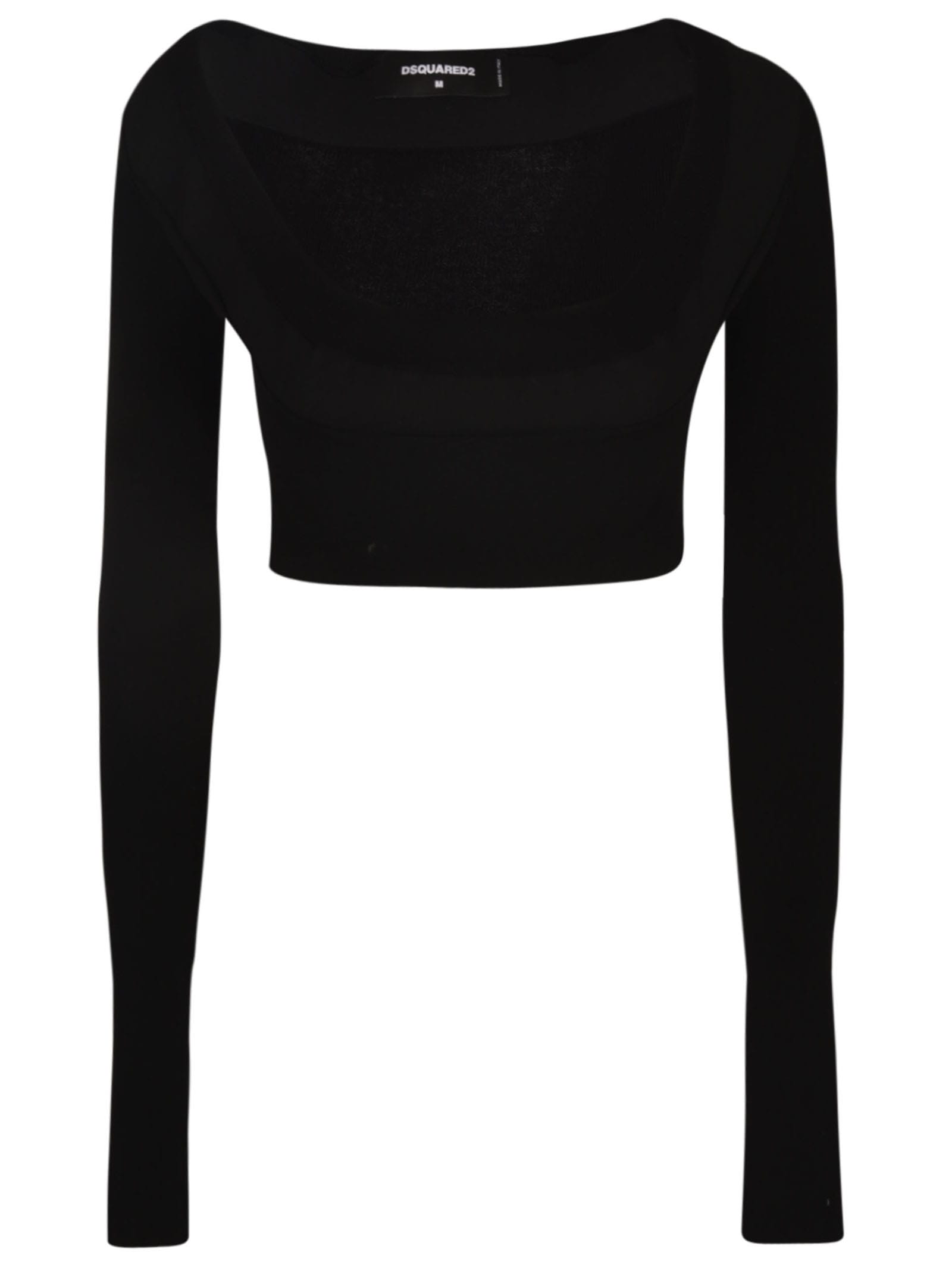 Dsquared2 Cropped Length Long-Sleeve Top