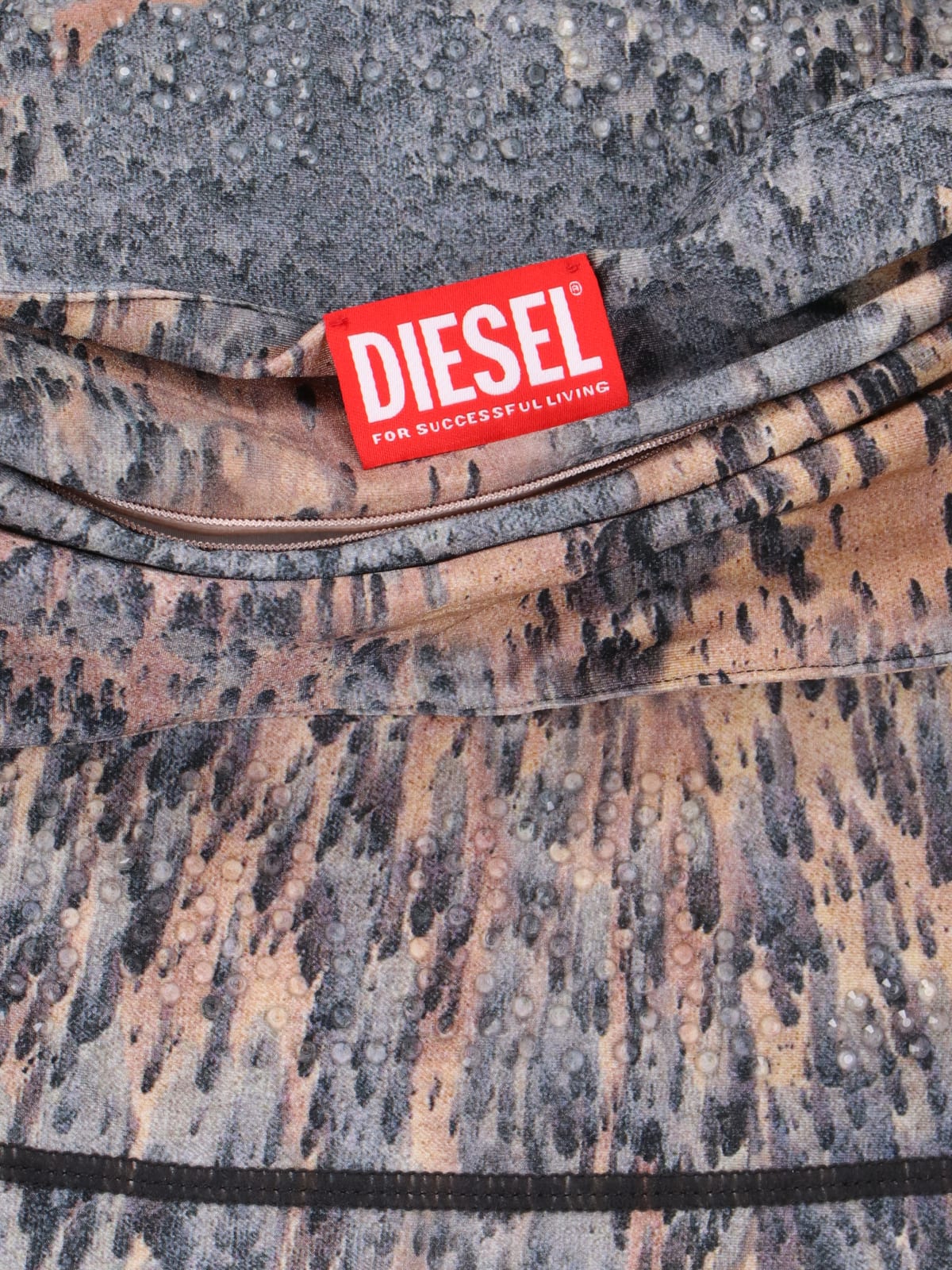Diesel Rhinestone Tank Top T-hop-p2 In Multicolor