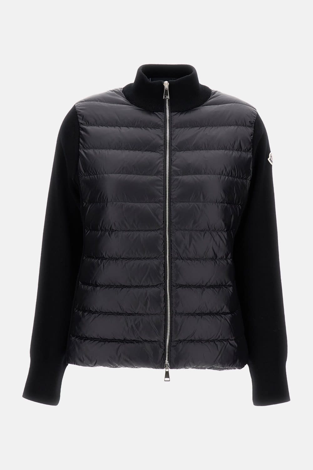 Moncler Zip-up Cardigan Jacket In Black