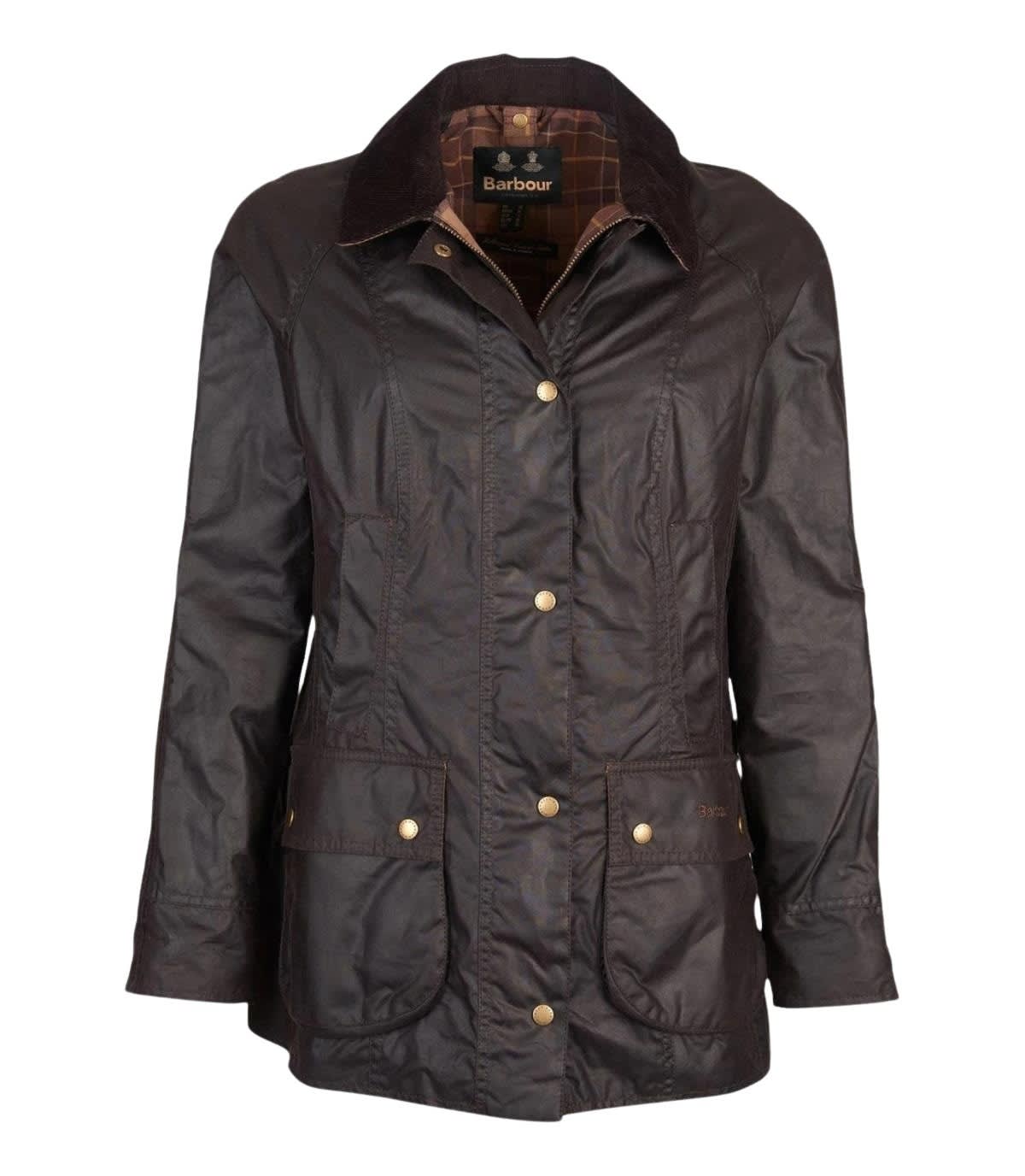 Shop Barbour Beadnell Wax Jacket In Rustic