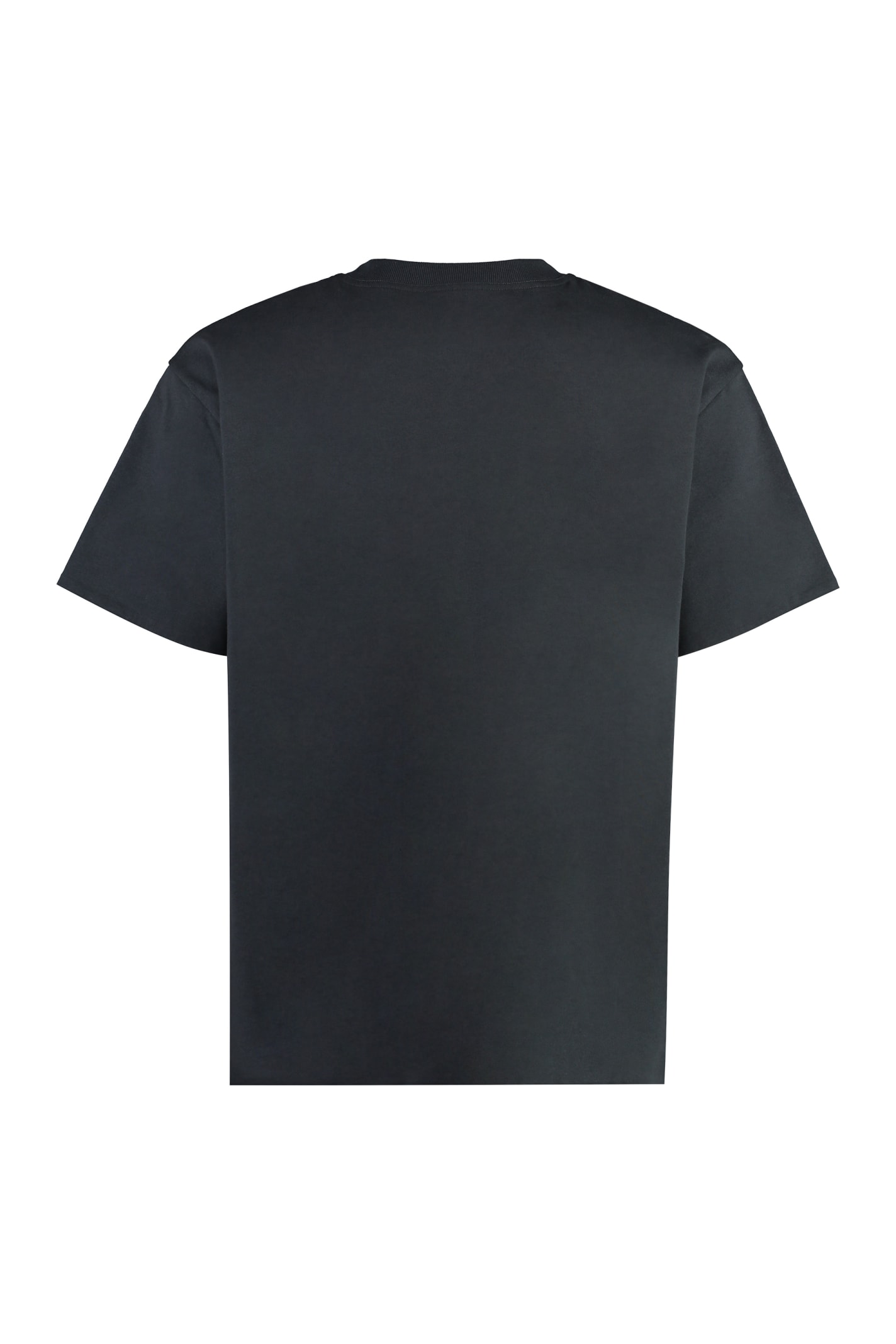 Shop Bottega Veneta Cotton Crew-neck T-shirt In Grey