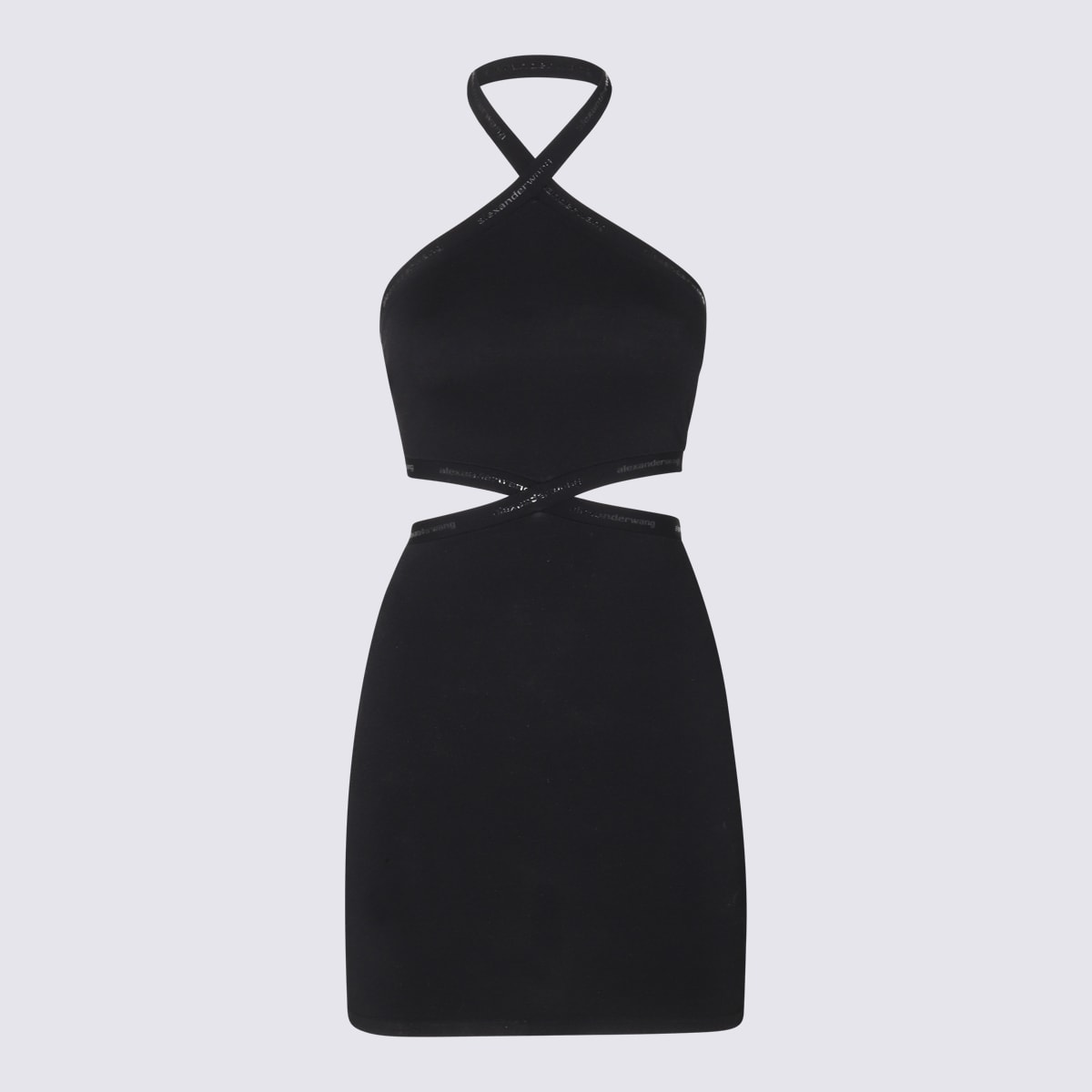 Shop Alexander Wang Black Stretch Cut Out Mini Dress
