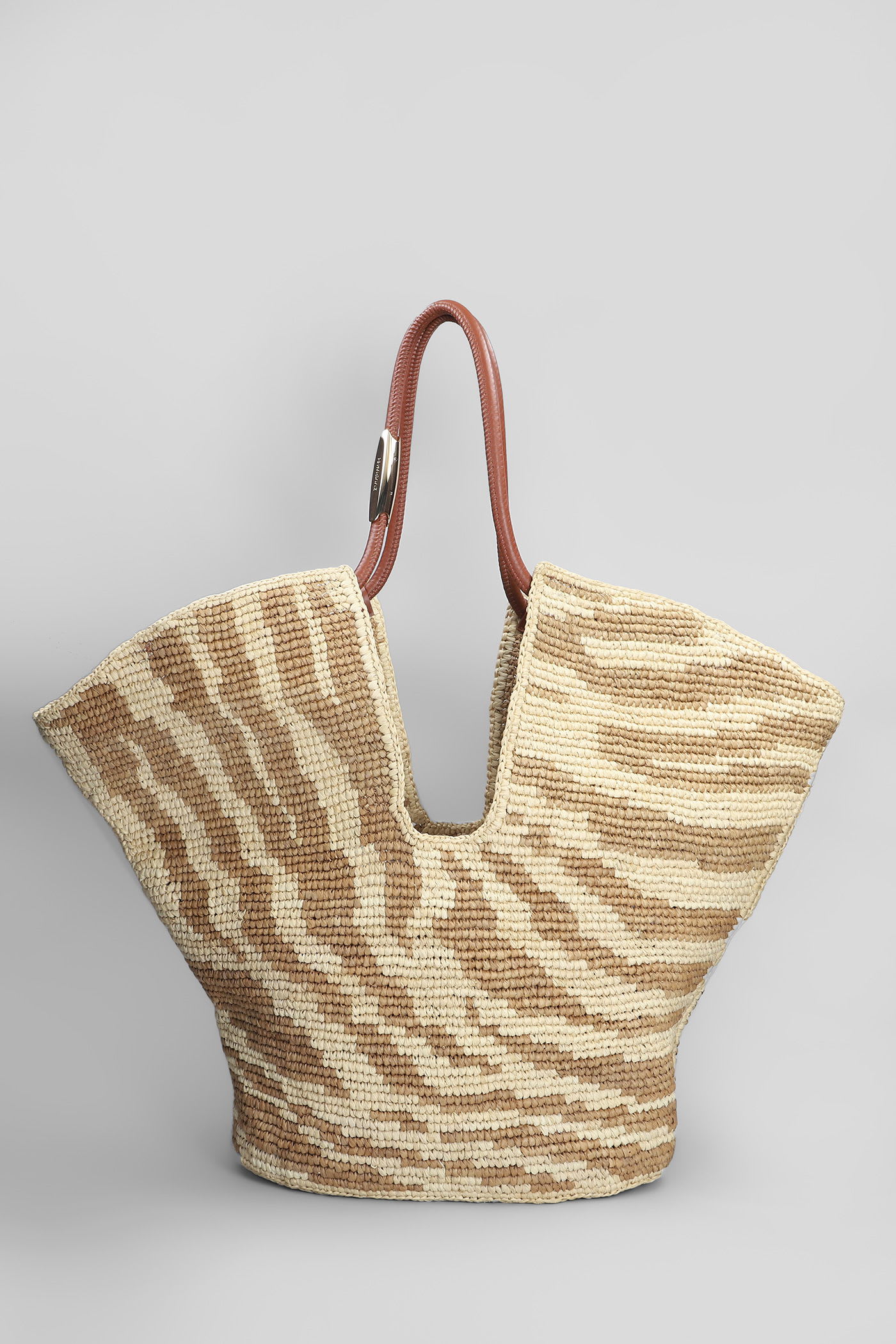 Tote In Beige Raffia