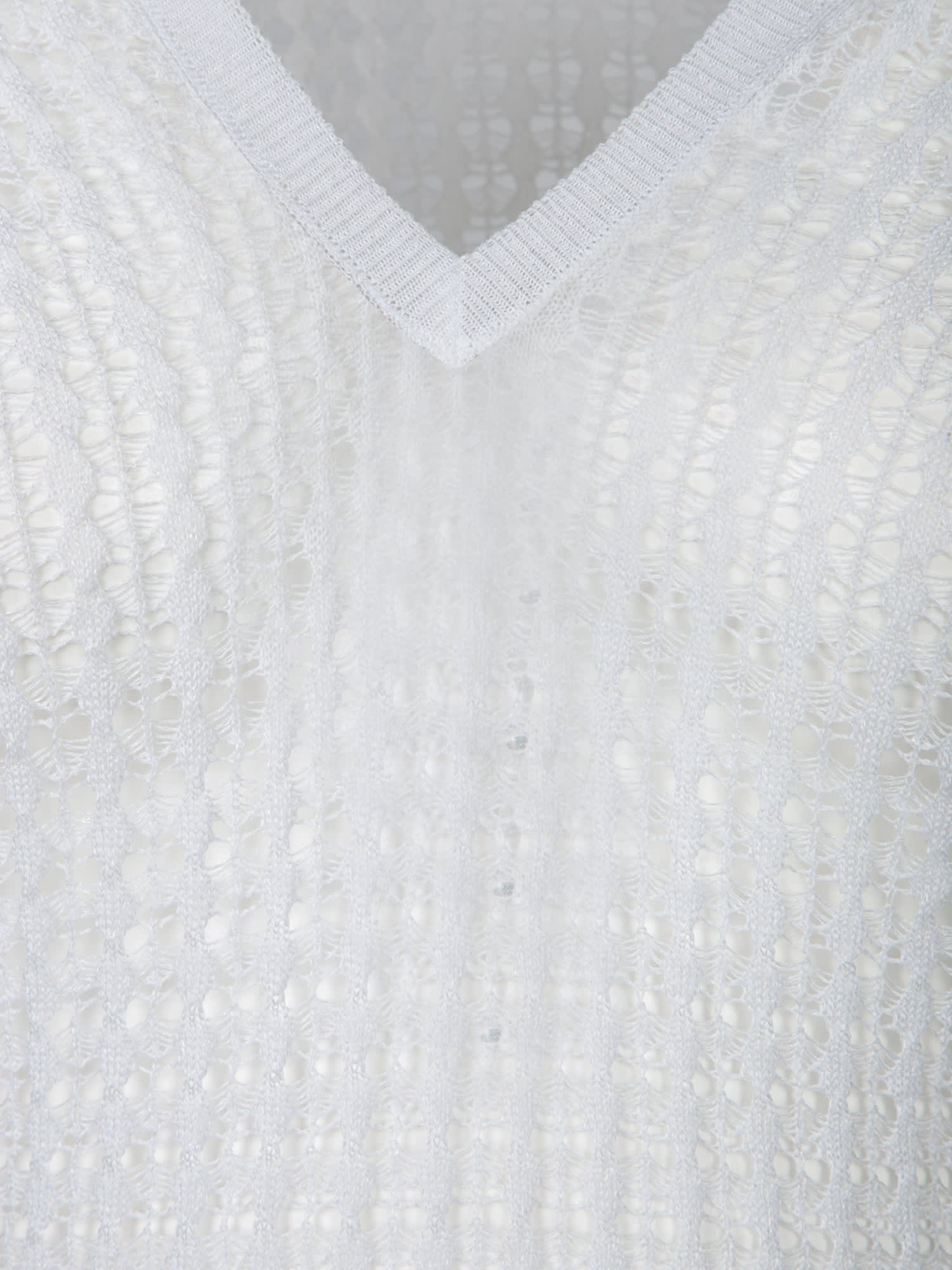 Shop Federica Tosi White Mesh Long Dress