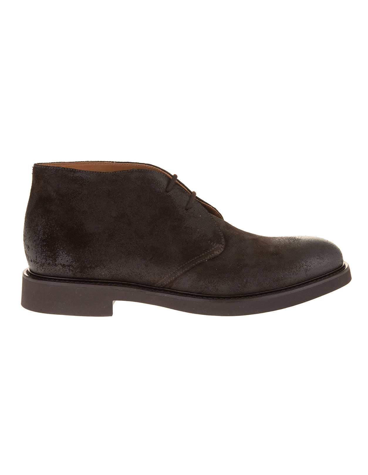 Doucals Man Dark Brown Lace-up Ankle Boot
