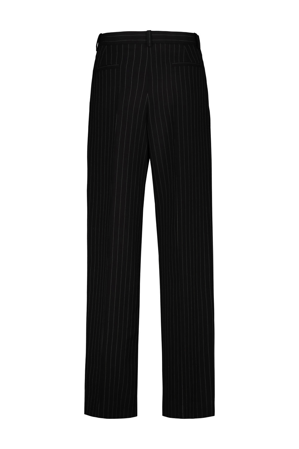 Wardrobe.nyc Classic Straight Leg Trouser Pinstripe Clothing In Bps Black Pinstripe