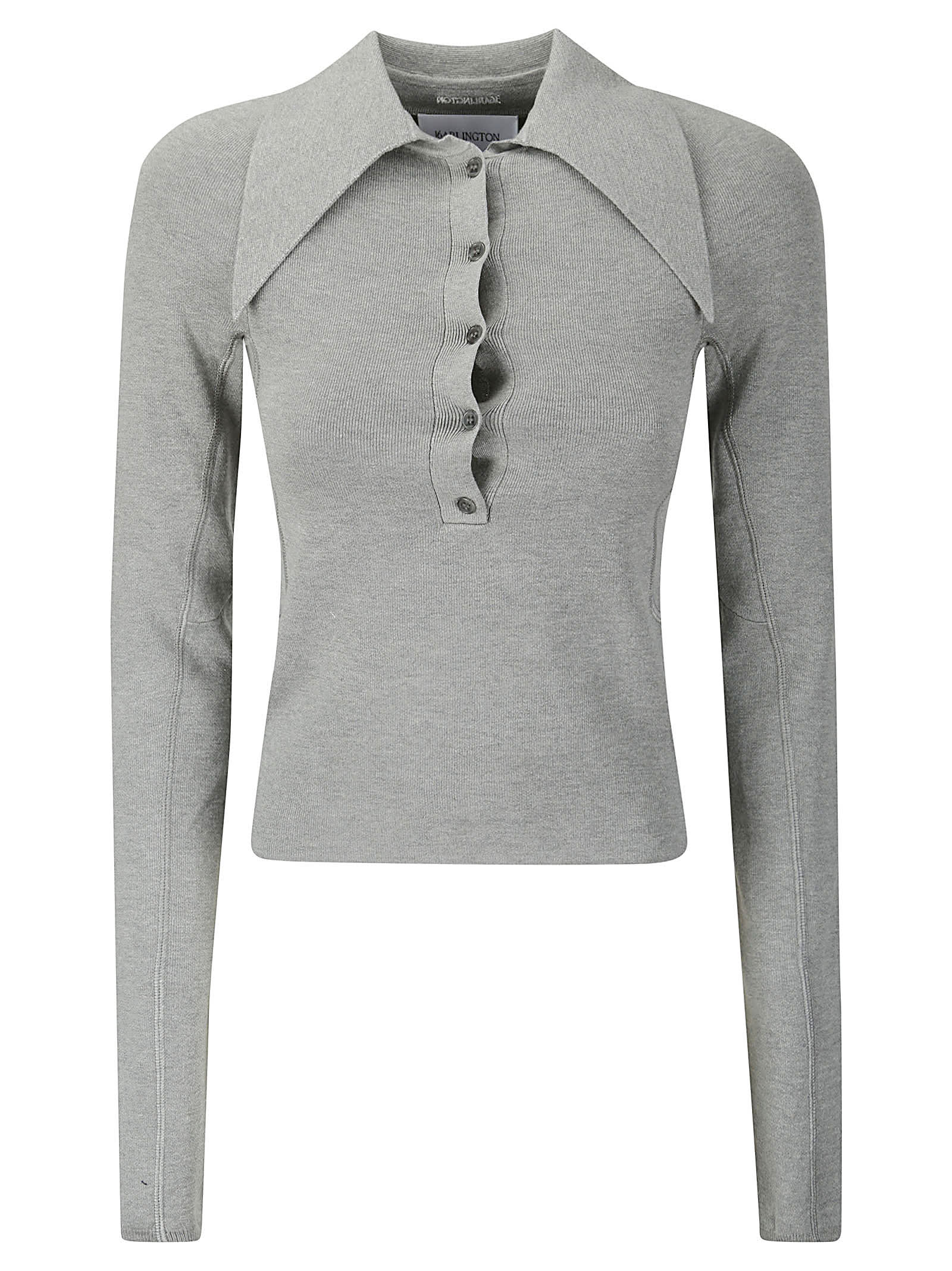 Shop 16arlington Vitara Knit Top In Grey