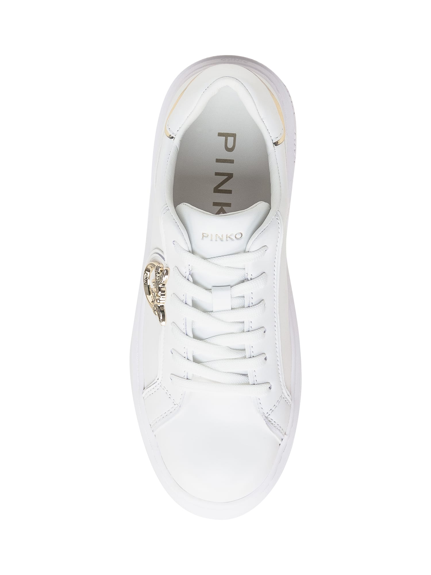 Shop Pinko Yoko 01 Sneaker In White Platinum