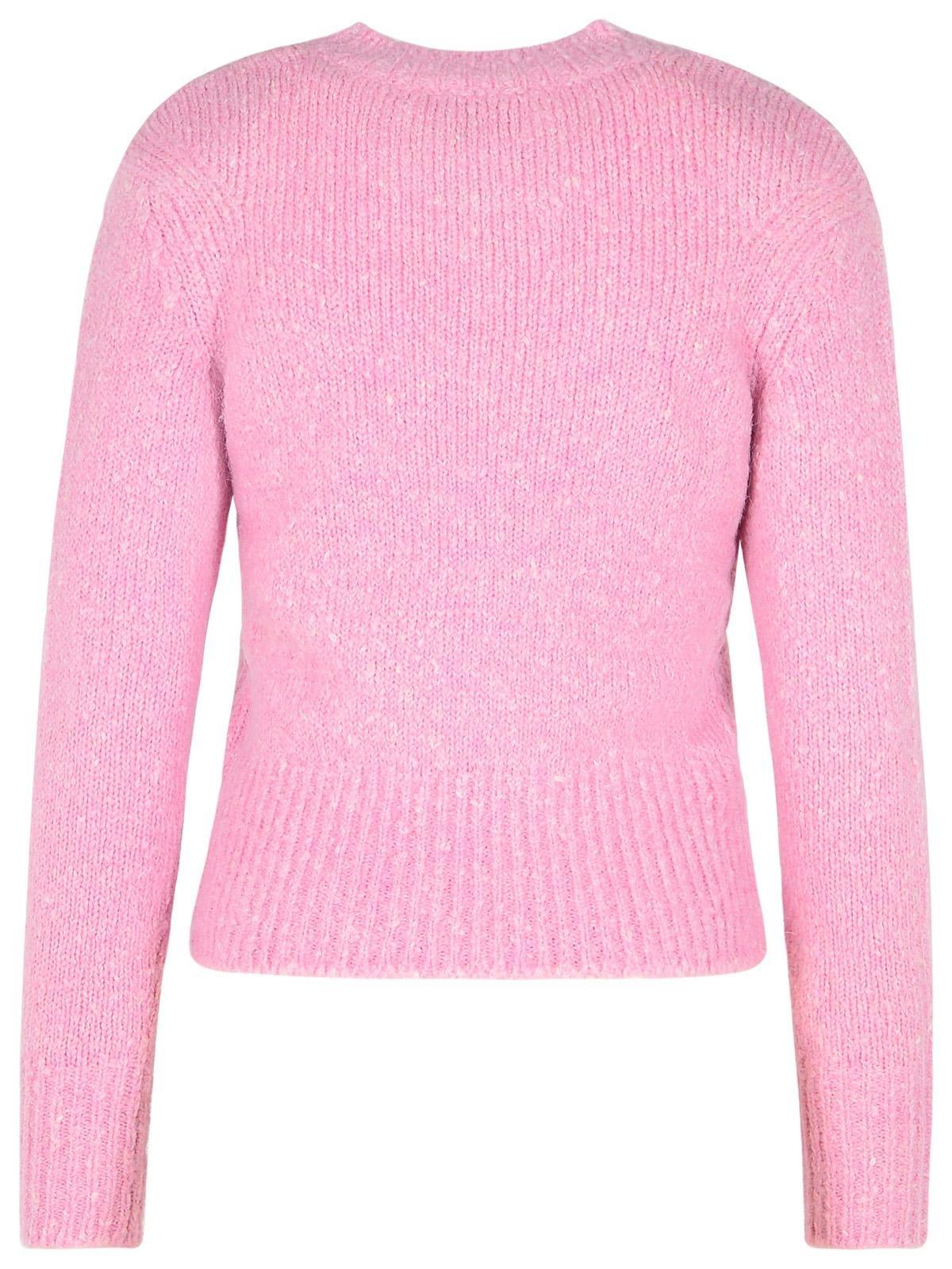 Shop Isabel Marant Kalo Crewneck Jumper In Pink