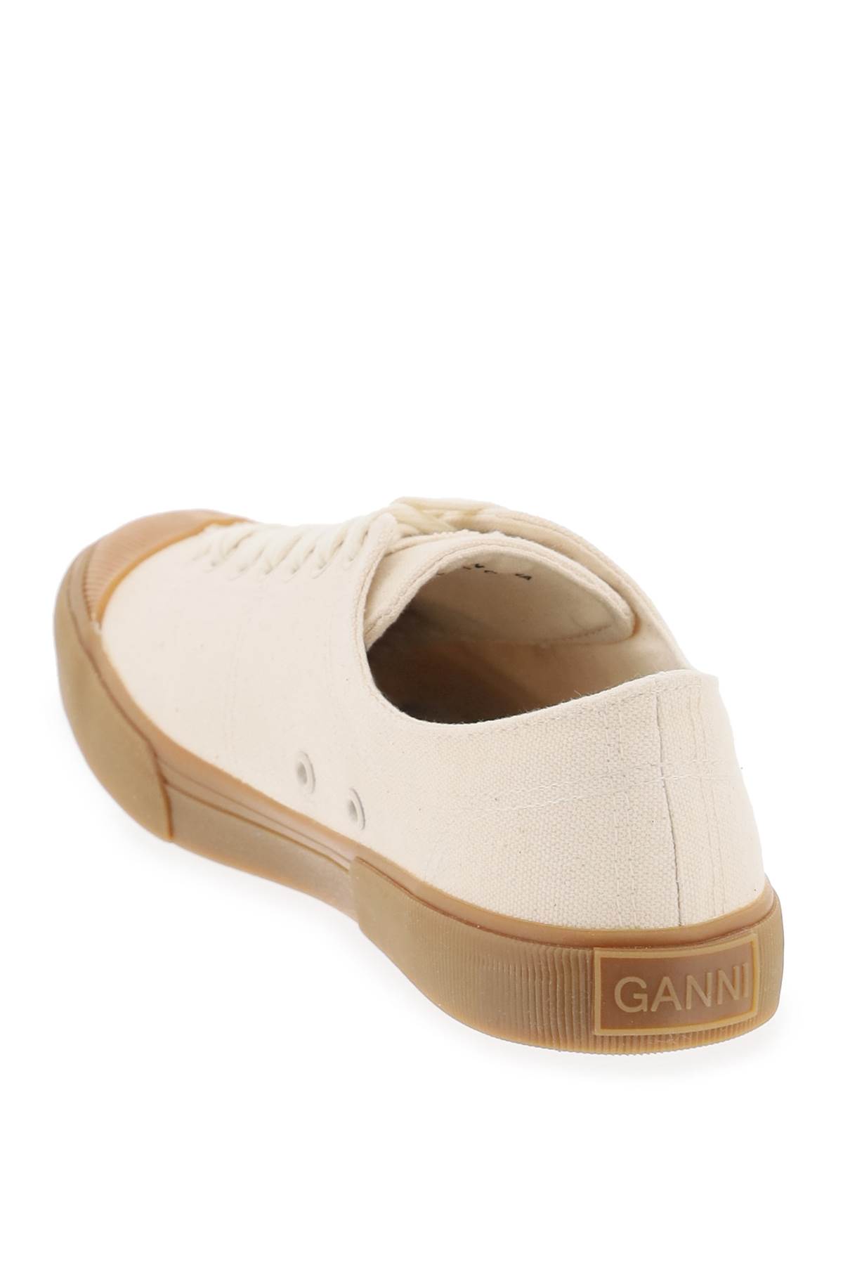 Shop Ganni Classic Low Top Sneaker In Egret