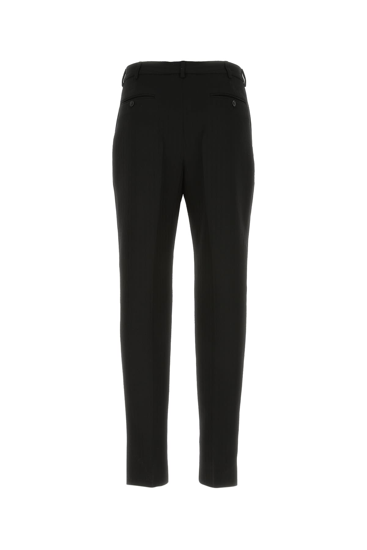 Saint Laurent Pantalone In Lana Nera Uomo In 1000