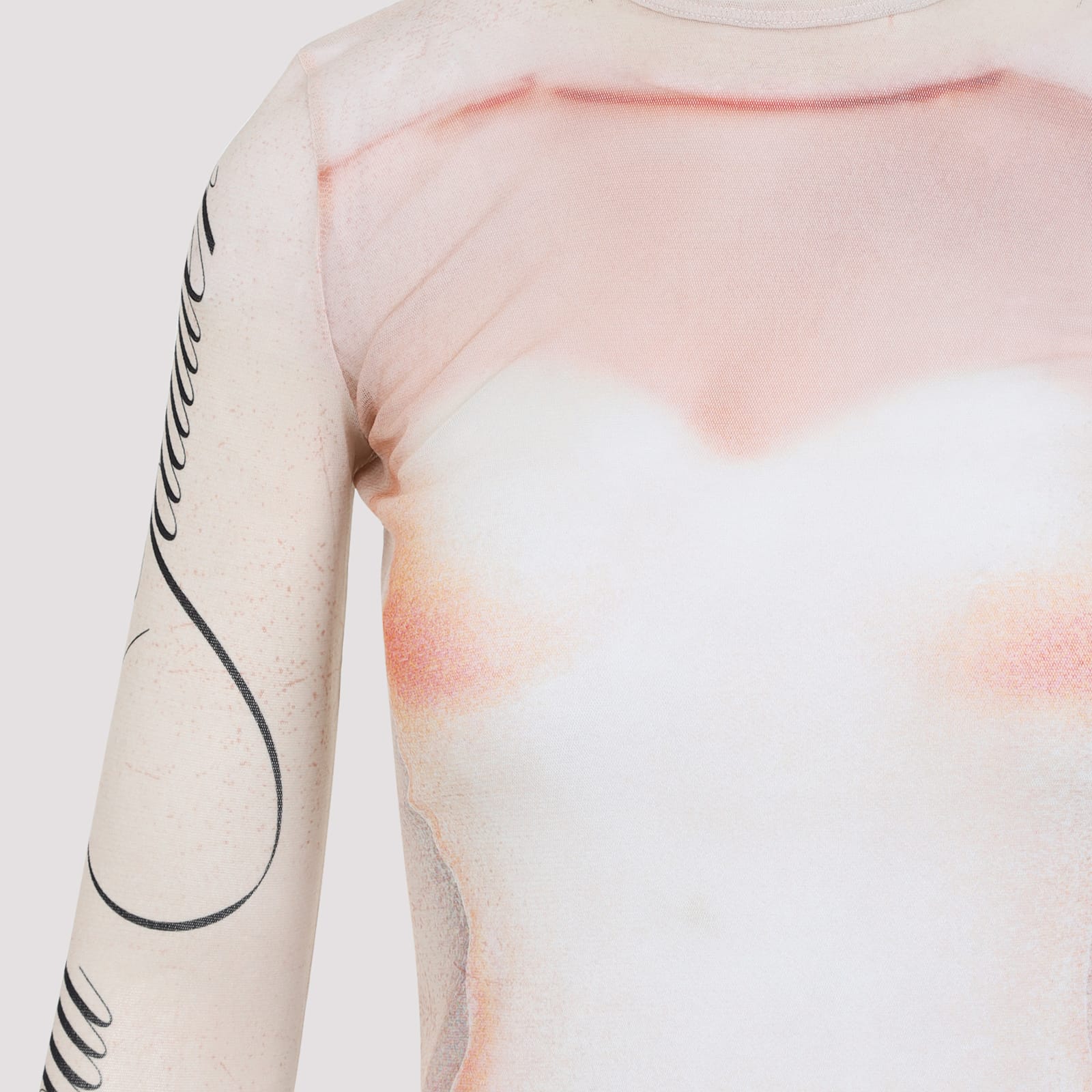 Shop Jean Paul Gaultier The Le Classique Top In Palepink Dustypink