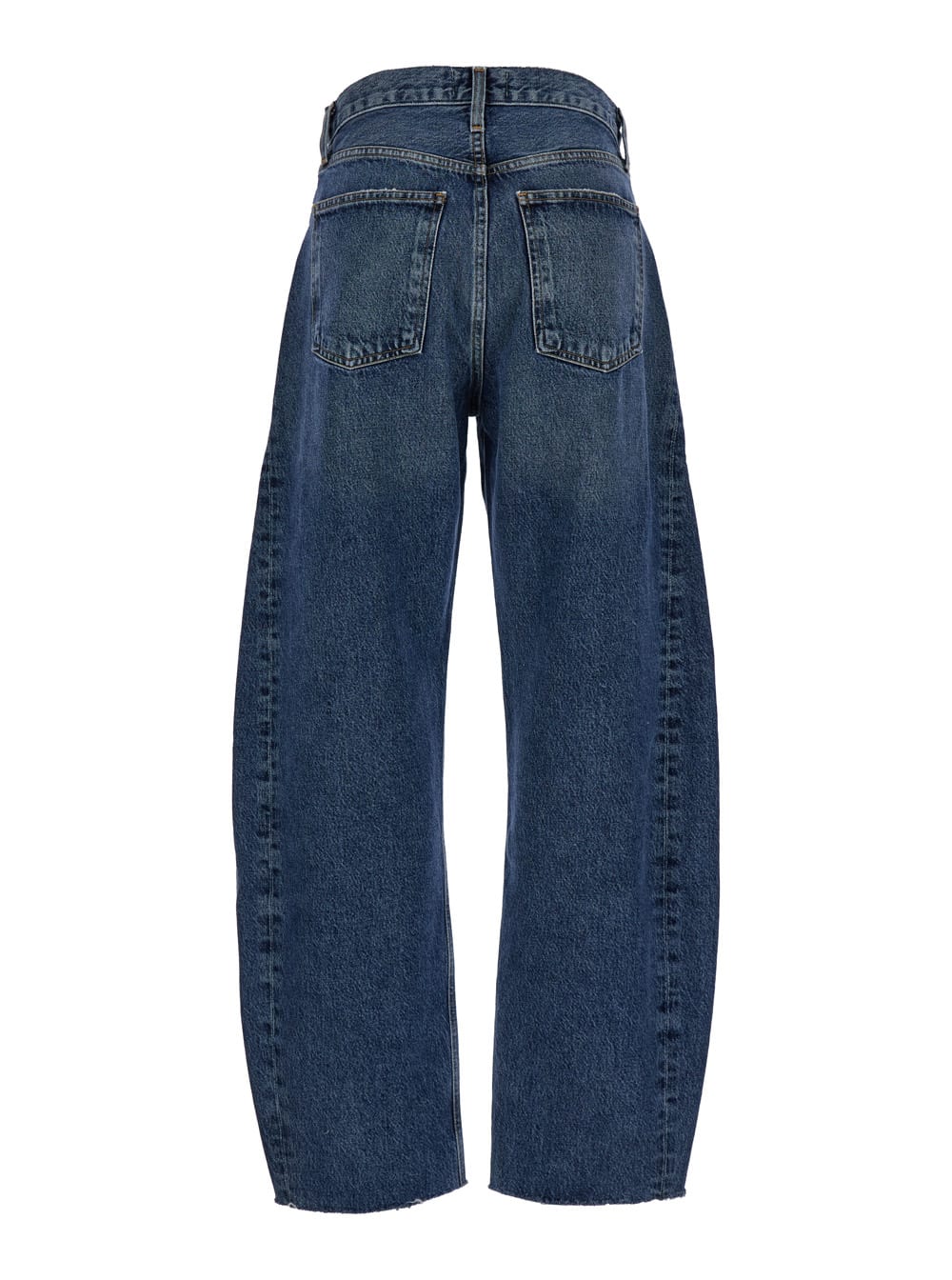 Shop Agolde Luna Blue Five-pocket Jeans In Denim Woman