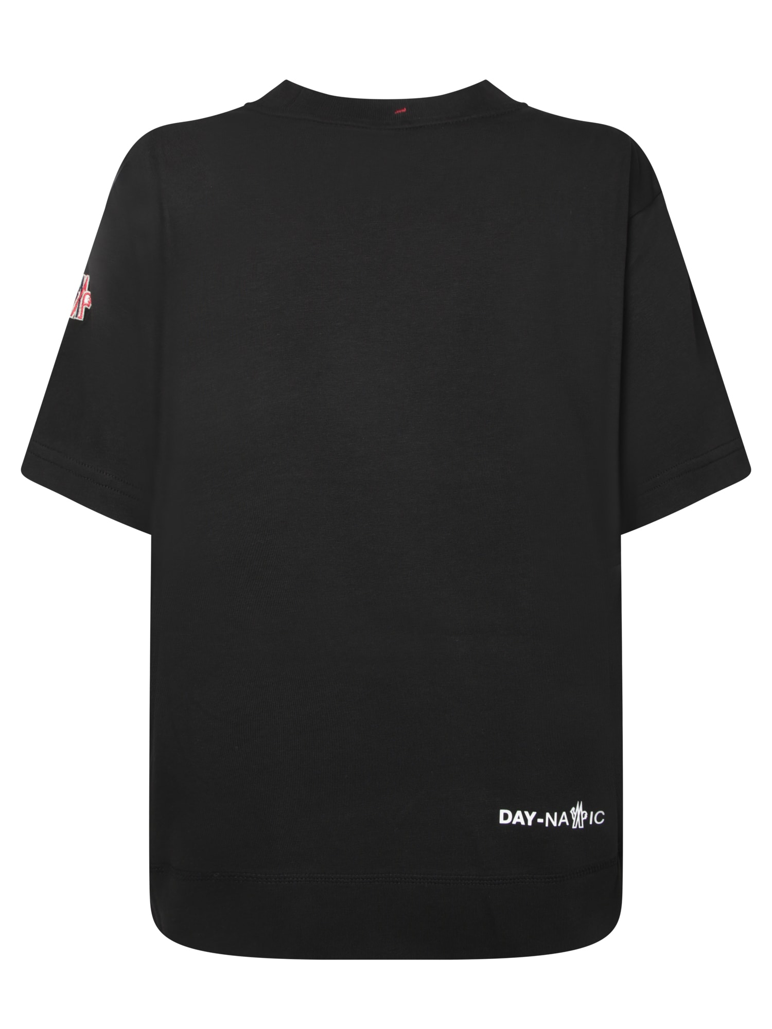 Moncler Grenoble Embossed Logo Cotton Jersey T-shirt In Black