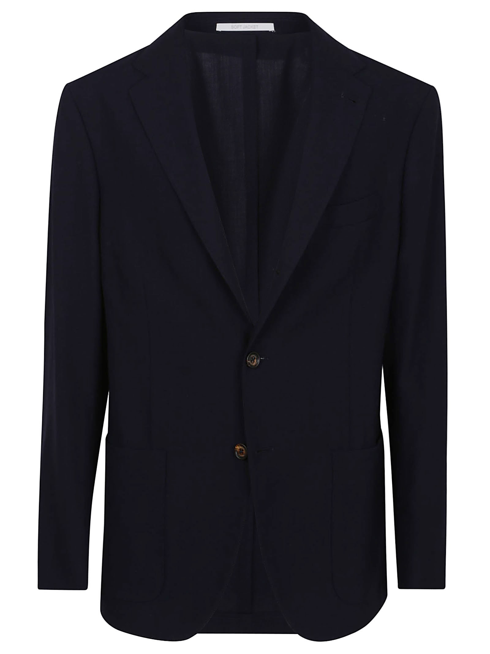 Eleventy Black Cotton Jacket With Classic Lapel And Modern Fit In Black