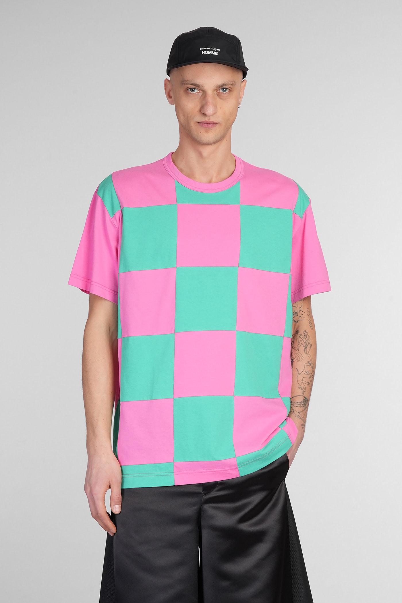 T-shirt In Rose-pink Cotton
