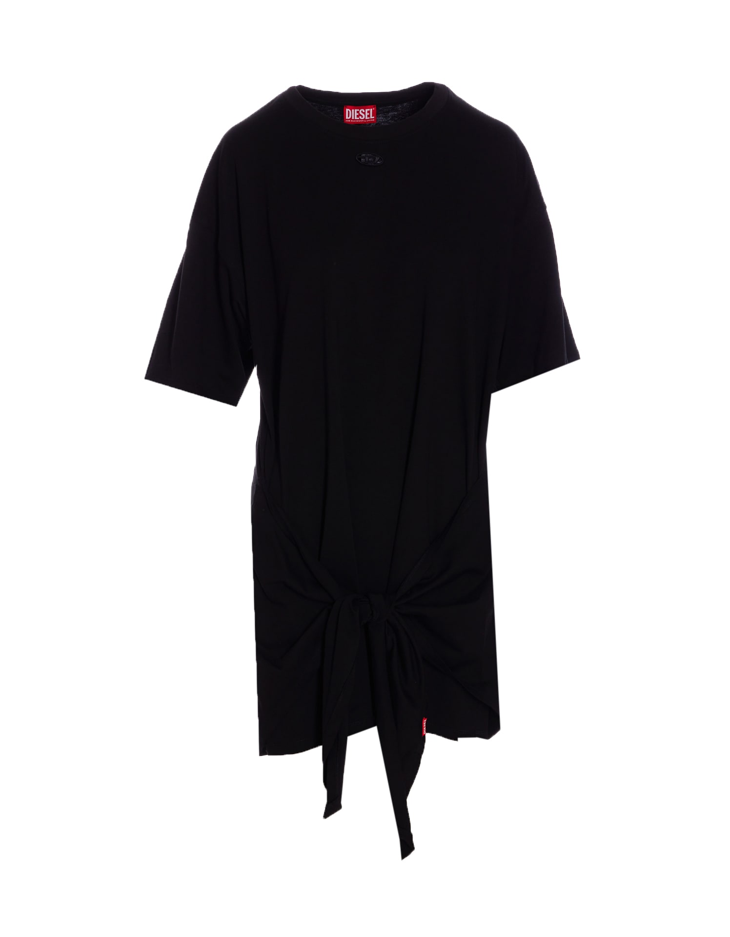 Diesel T-shirt Dress With Tie Front