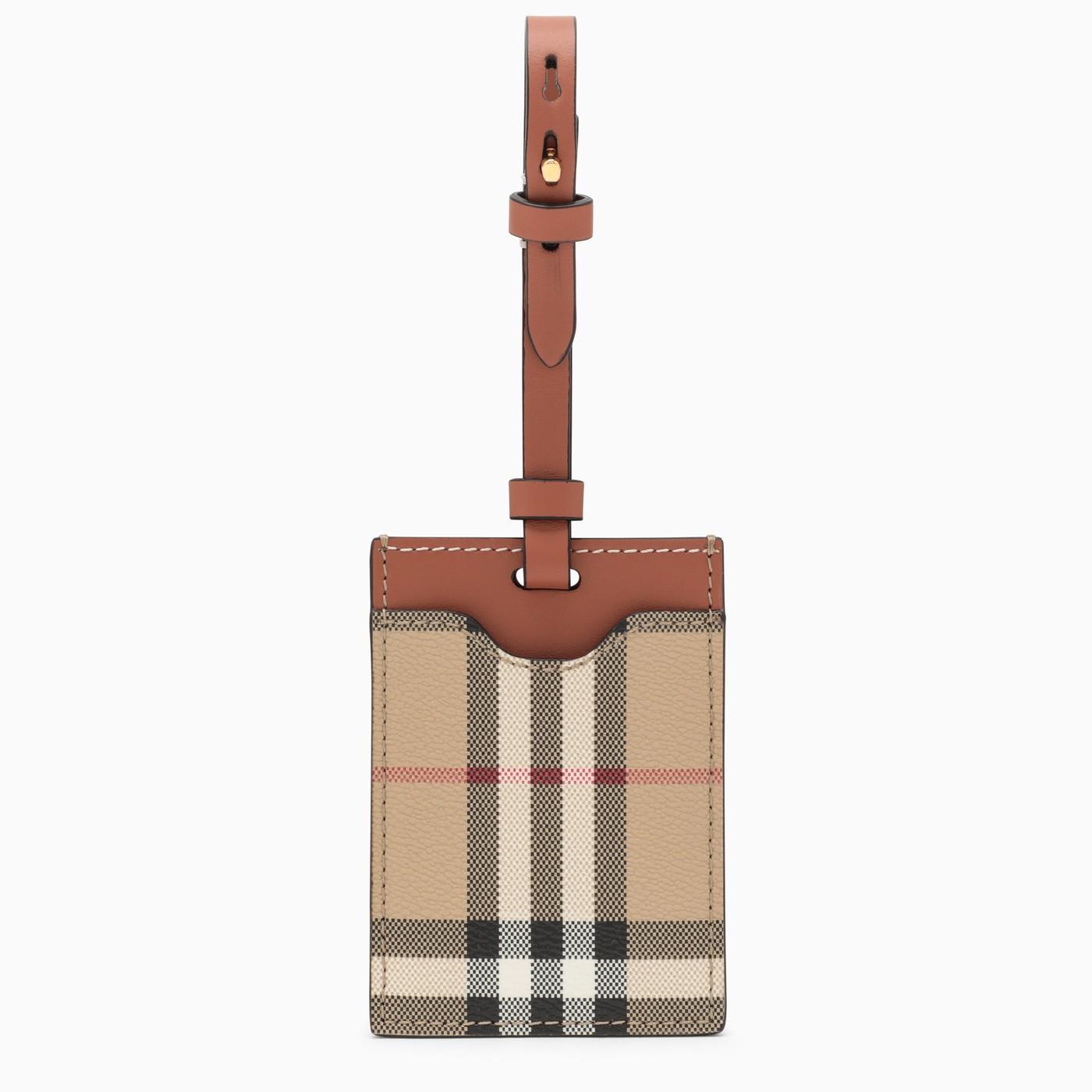 Burberry Brown Canvas And Leather Tag