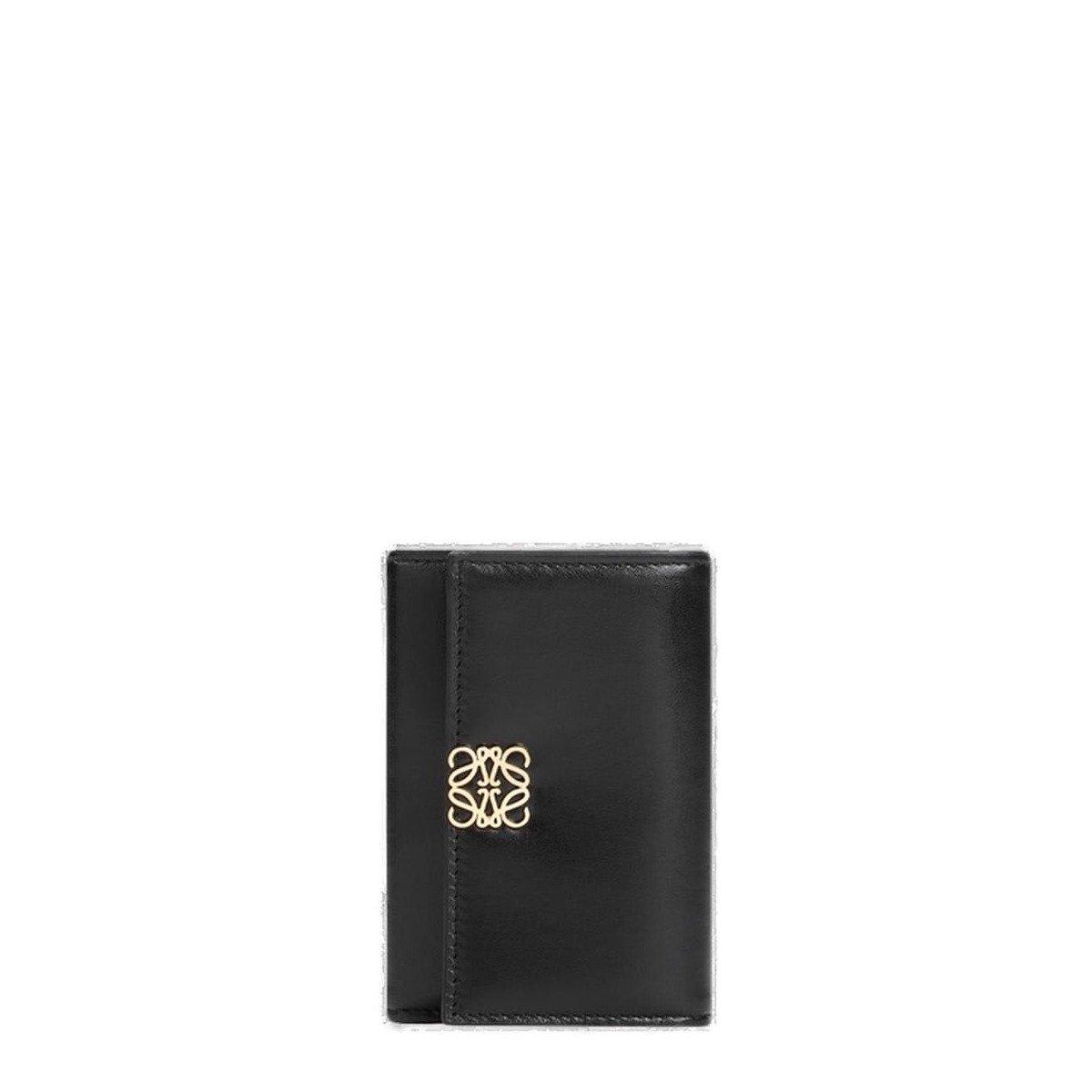 Loewe Anagram Puffer Foldover Wallet In Black