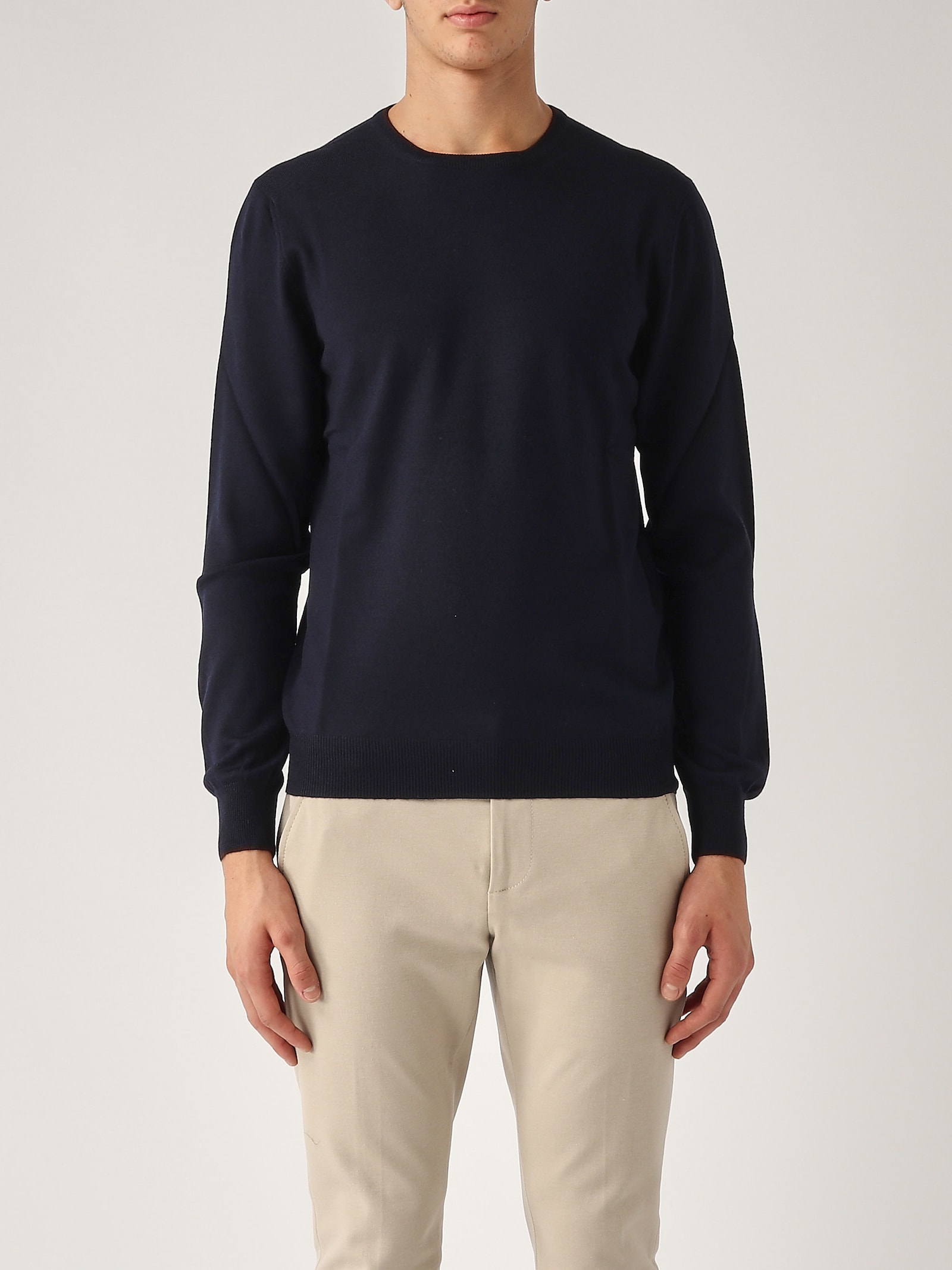 Girocollo Con Toppe Alcantara Sweater