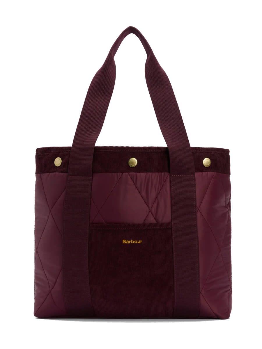 Barbour Healy Tote Bag In Burgundy