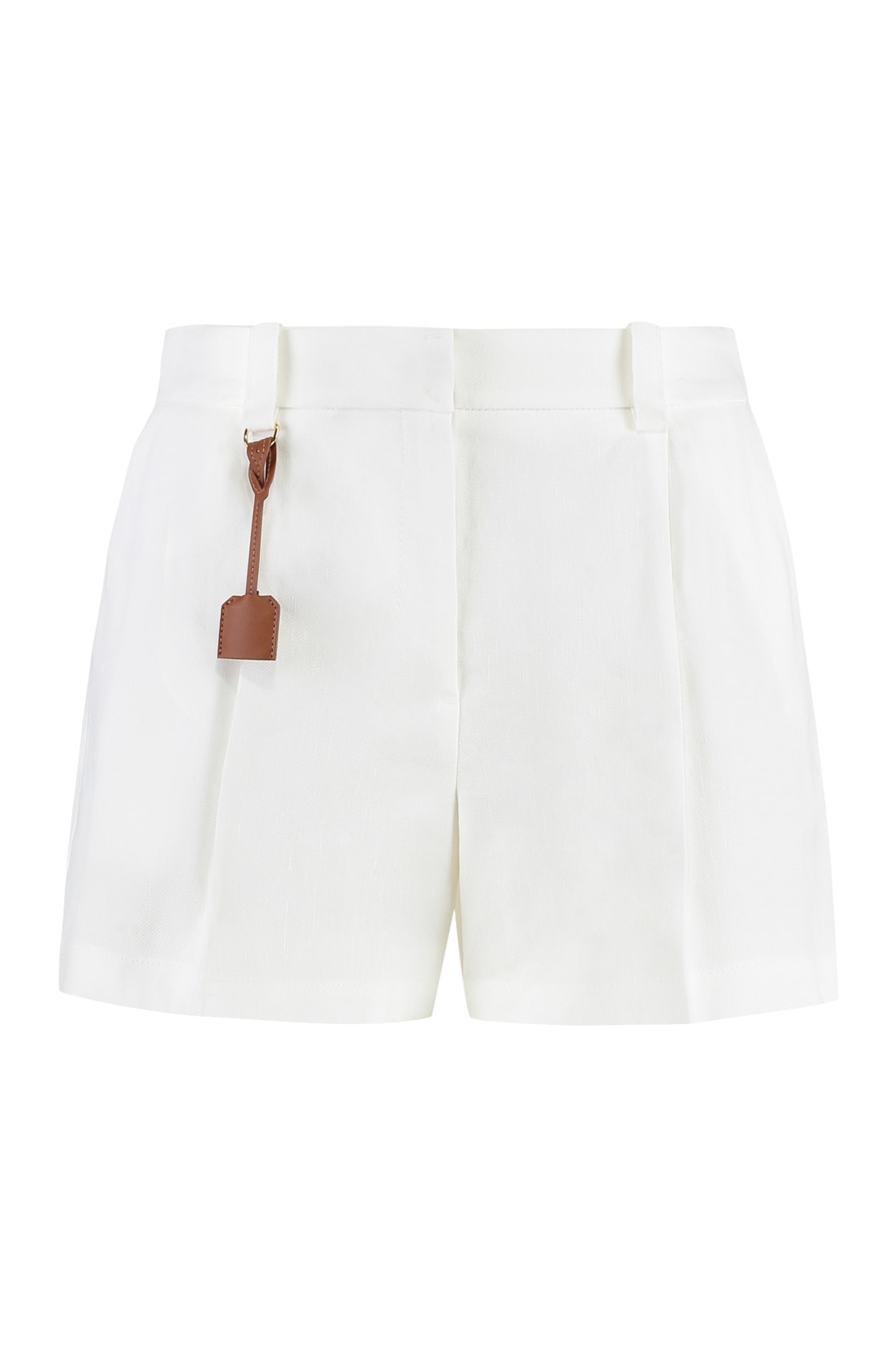 ELISABETTA FRANCHI LINEN BLEND SHORTS