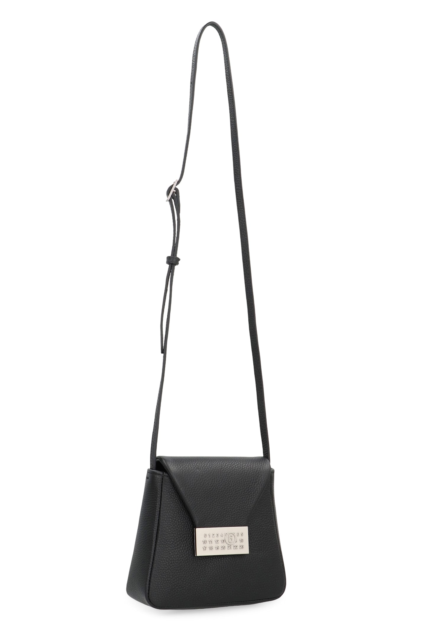 Mm6 Maison Margiela Shoulder Bag Numeric In Leather In Black