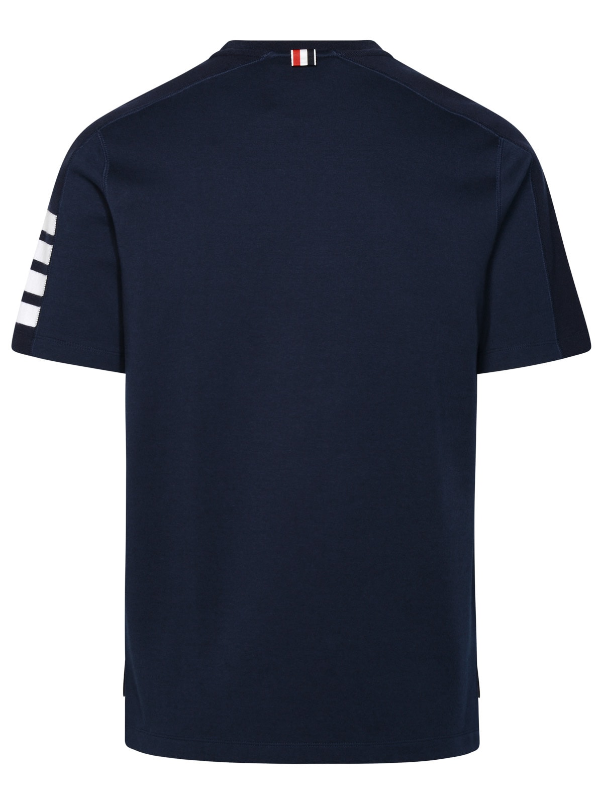 THOM BROWNE NAVY COTTON T-SHIRT