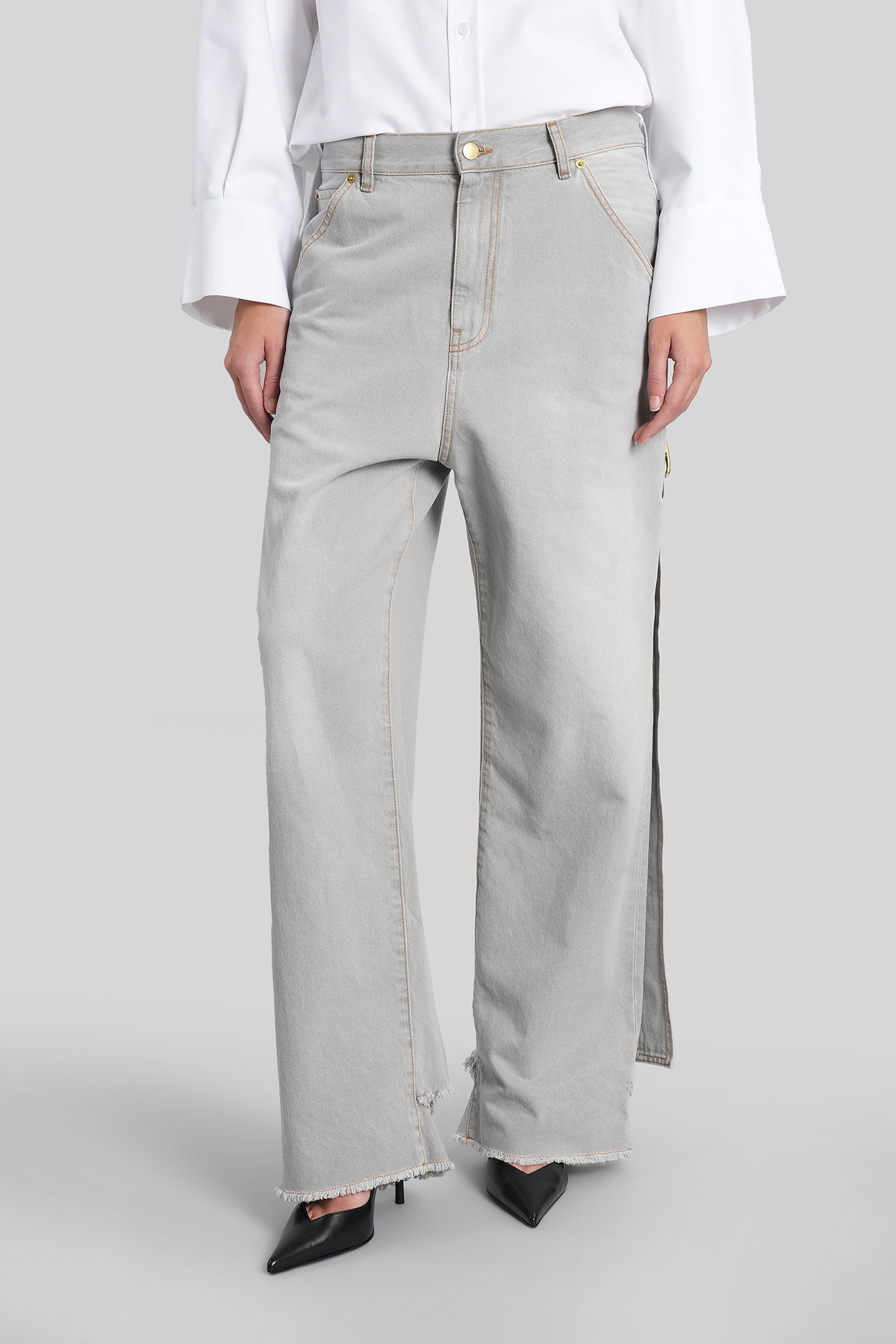 Darkpark Lisa Jeans In Grey Denim In Blue