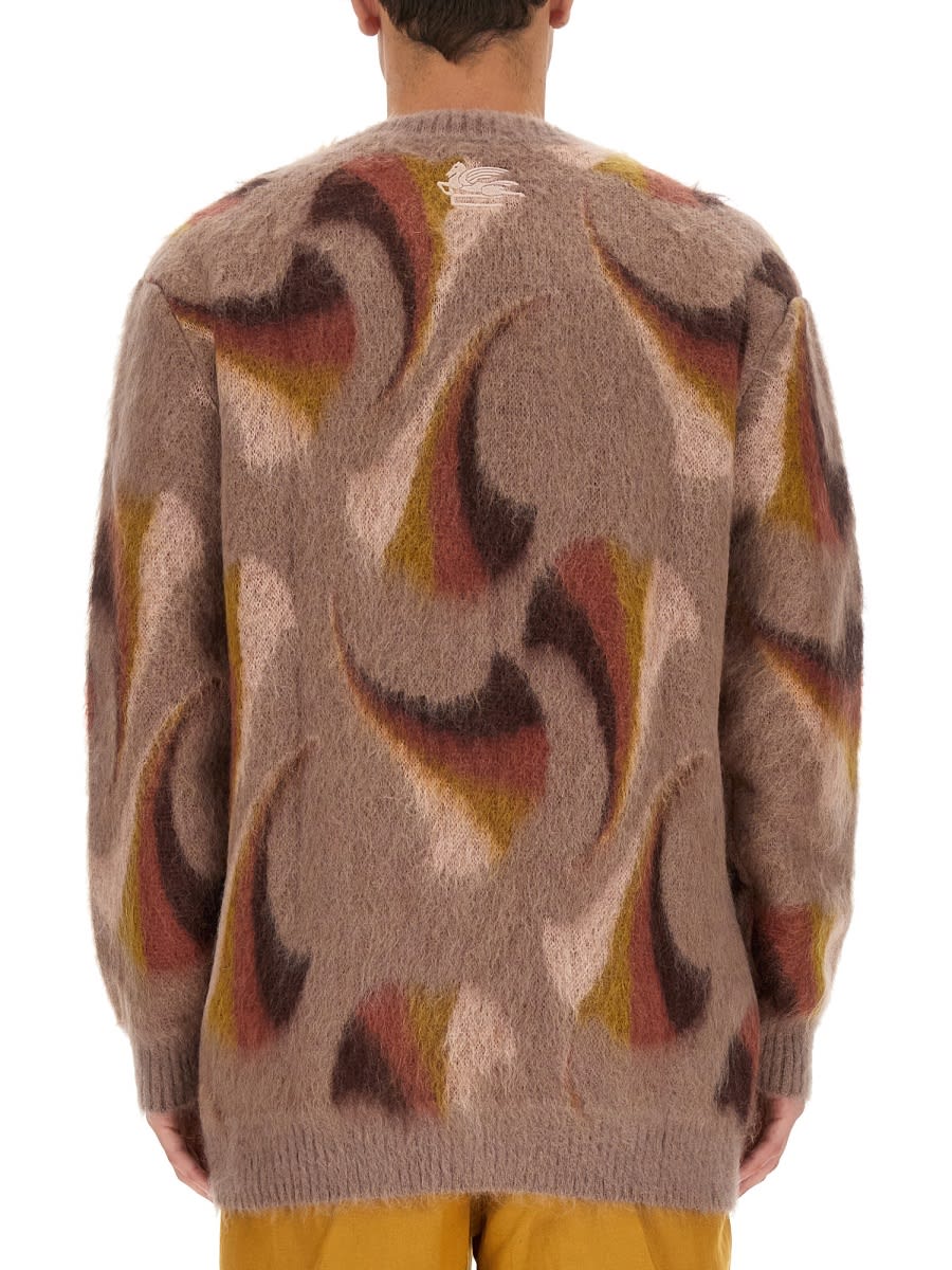 Shop Etro V-neck Cardigan In Multicolour