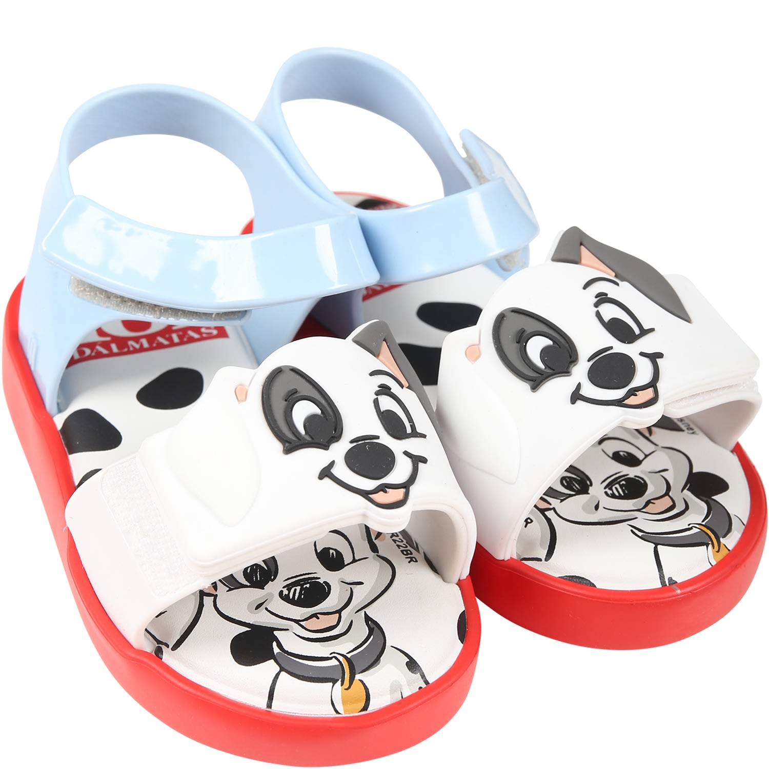 Shop Melissa Red Sandals For Kids With 101 Dalmatians