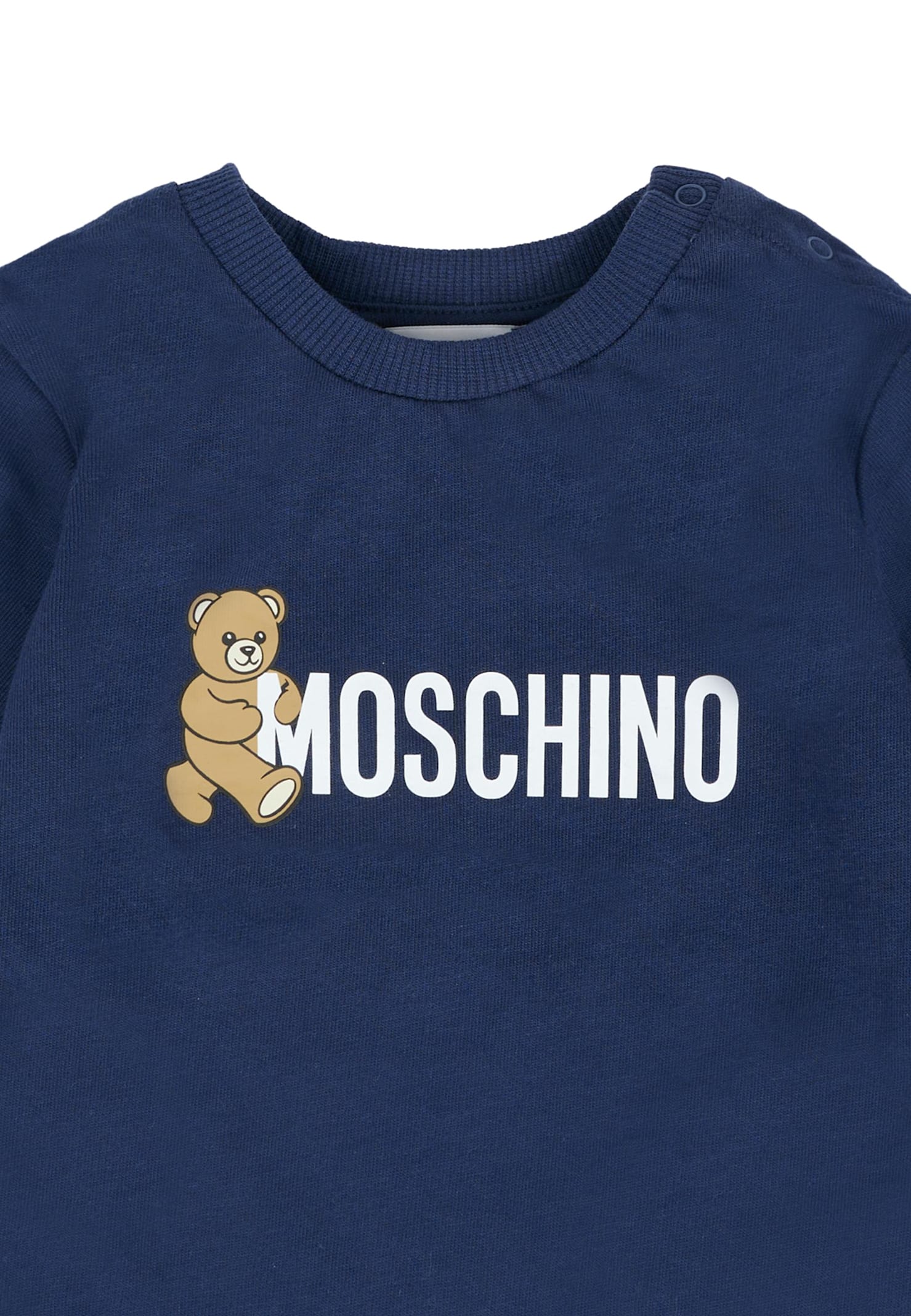 Moschino Blue T-shirt For Babykids With Teddy Bear In Blue