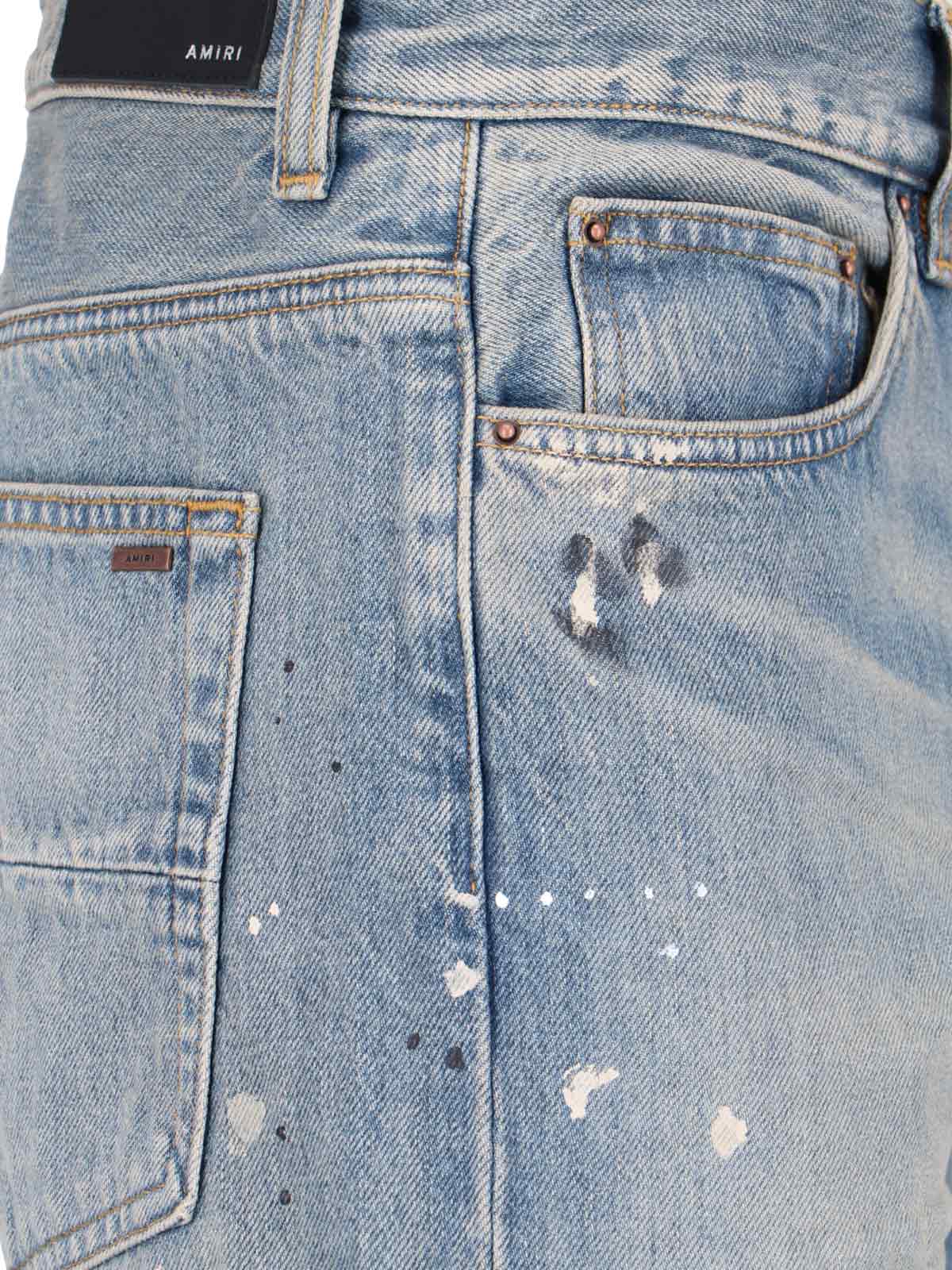 Amiri Man Jeans Blue Size 33 Cotton In Light Blue