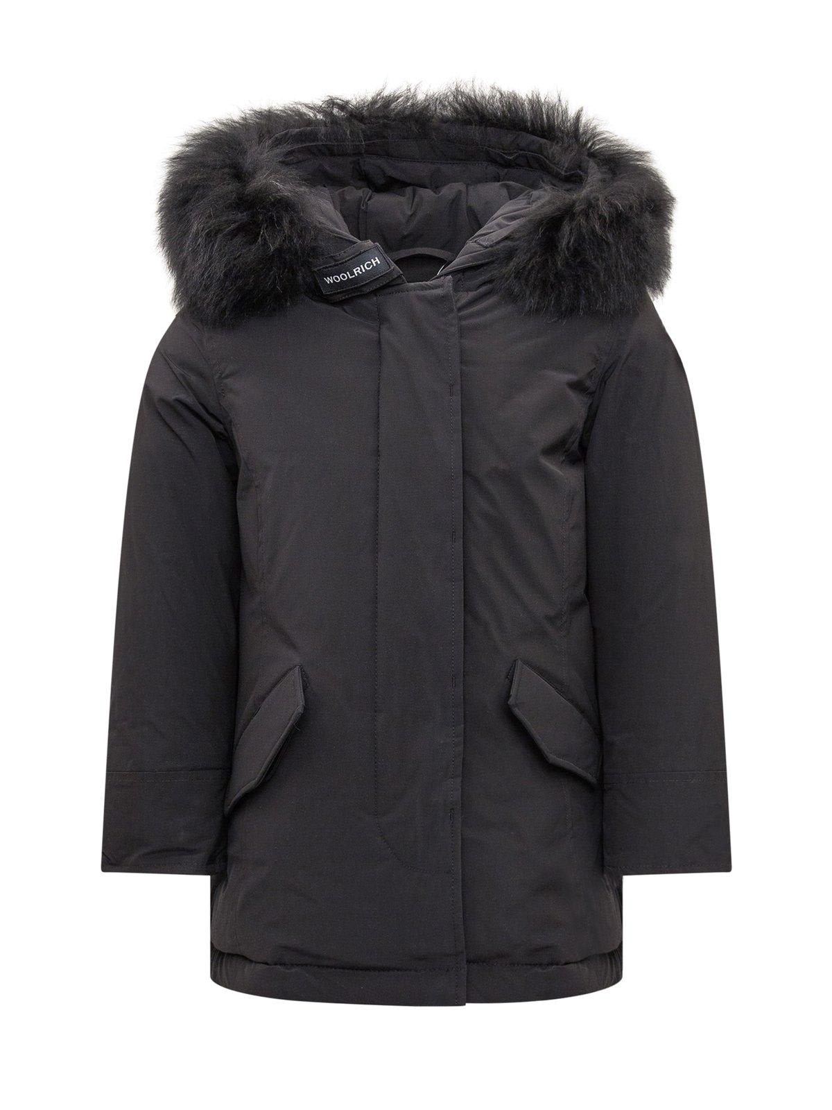 Woolrich Faux-fur Concealed Fastened Hooded Coat