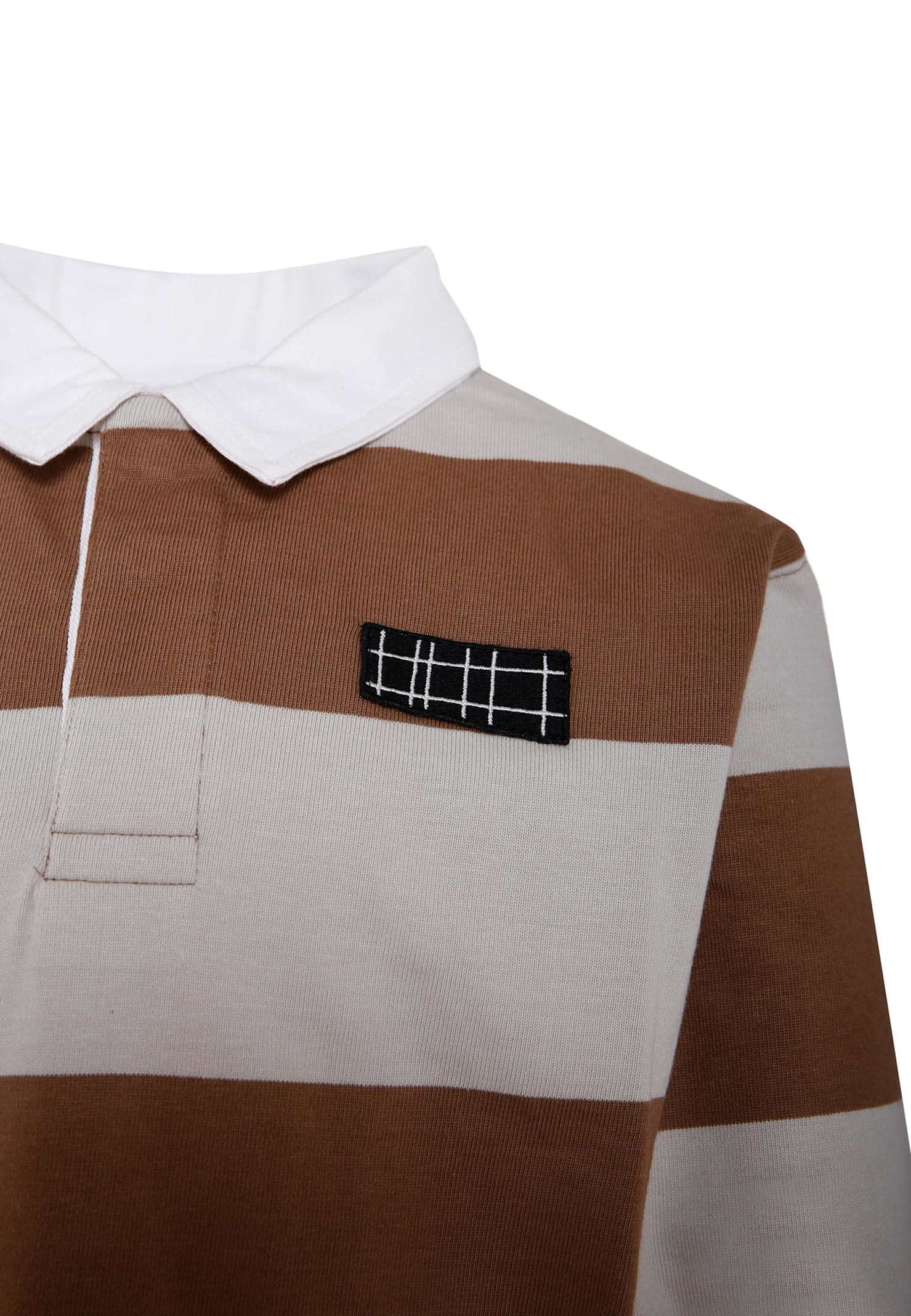 Molo Long Sleeves Polo Marrone In Brown