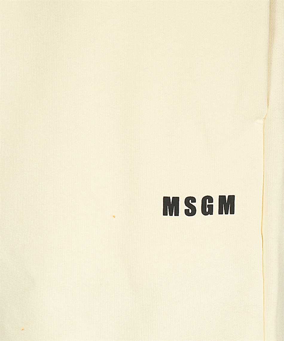Msgm Cotton Bermuda Shorts In Neutral
