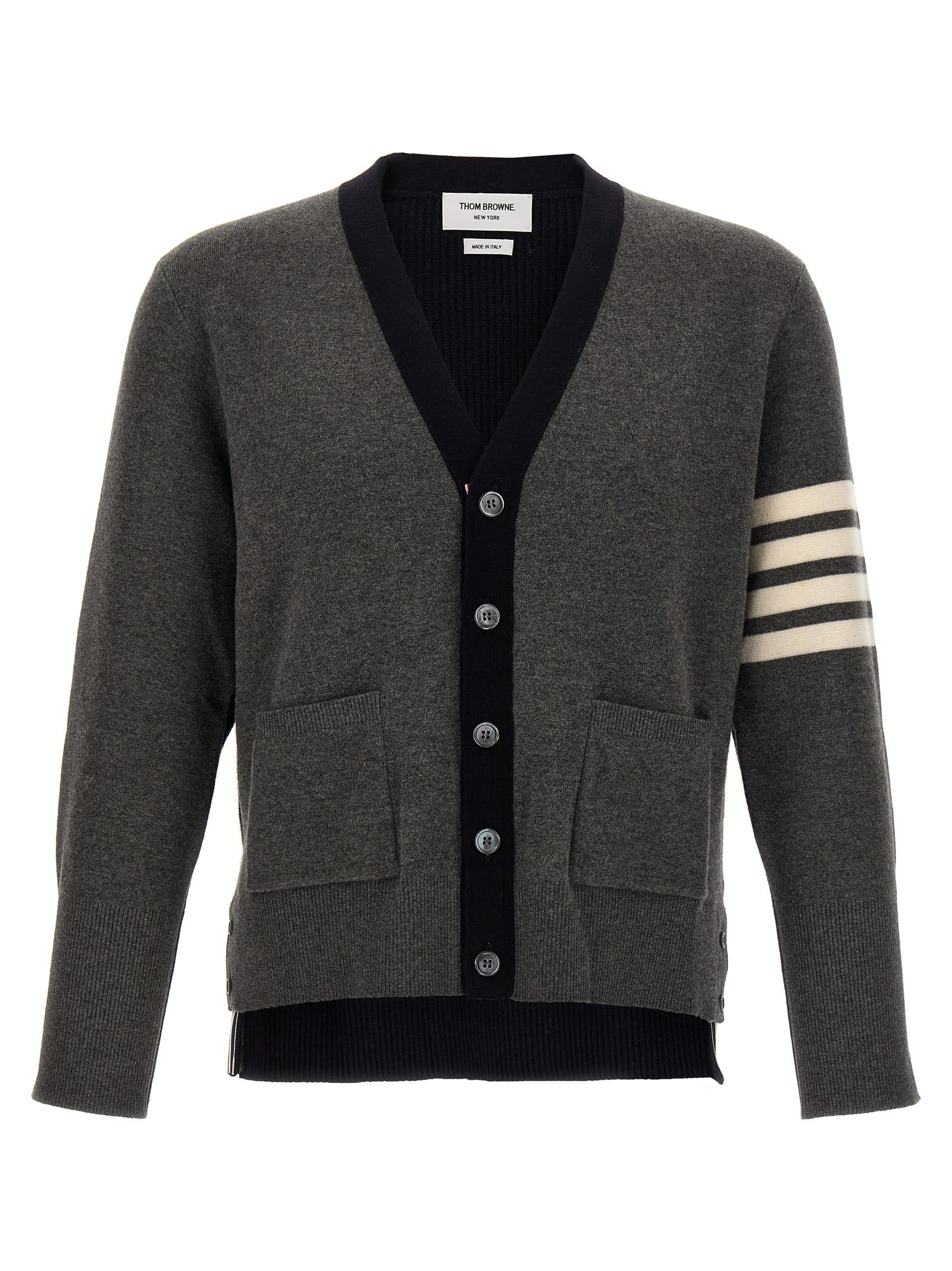 Shop Thom Browne 4 Bar Cardigan In Multicolor