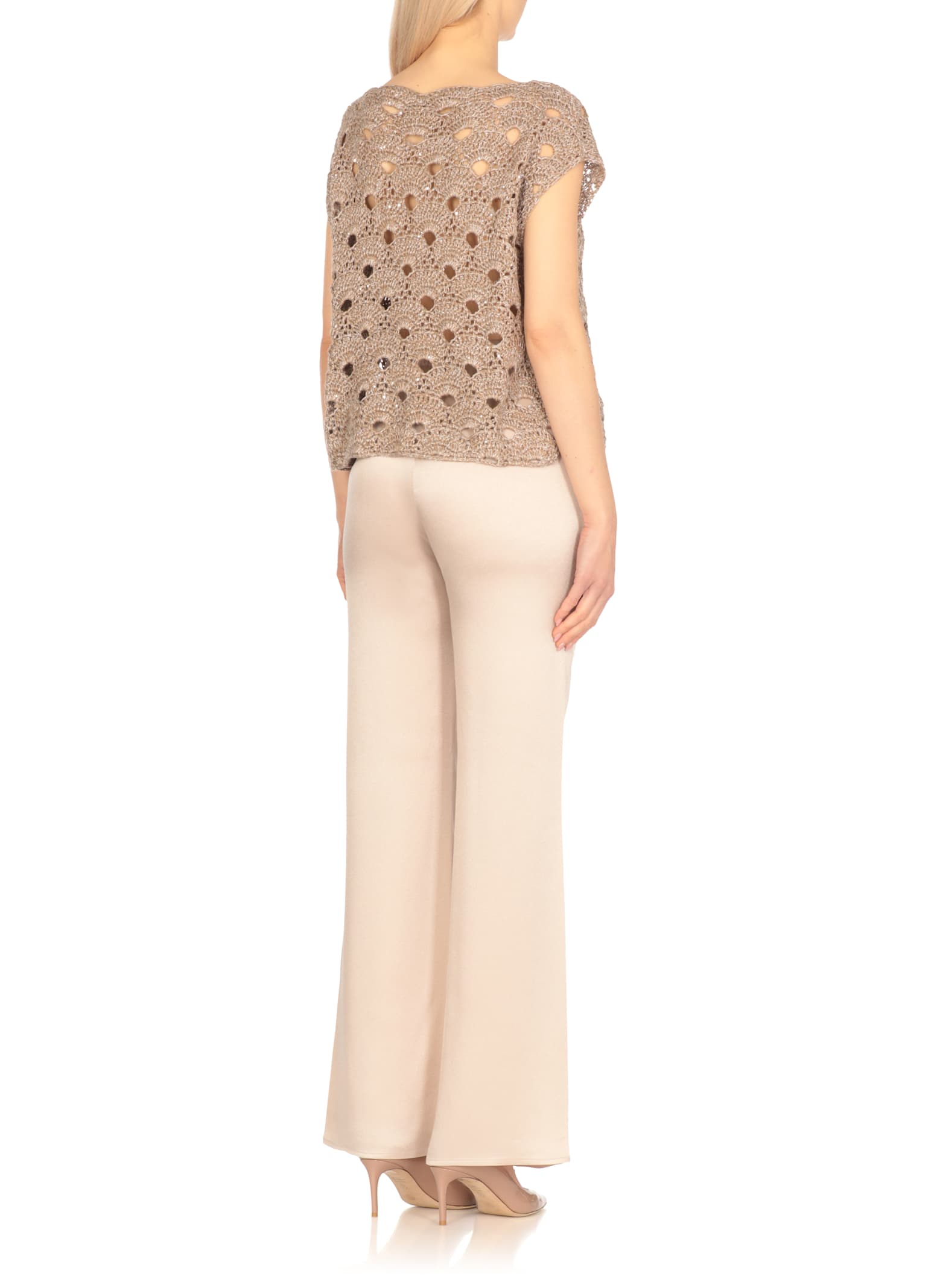 Antonelli Brown Orzowei Knit Top In Brown