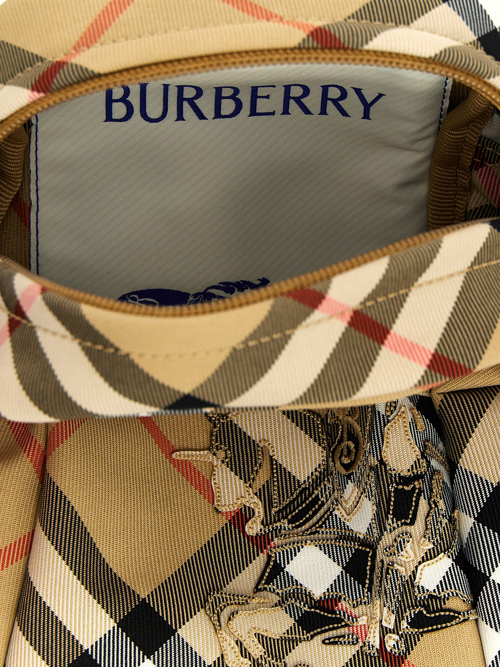 Shop Burberry Check Smartphone Holder In Beige